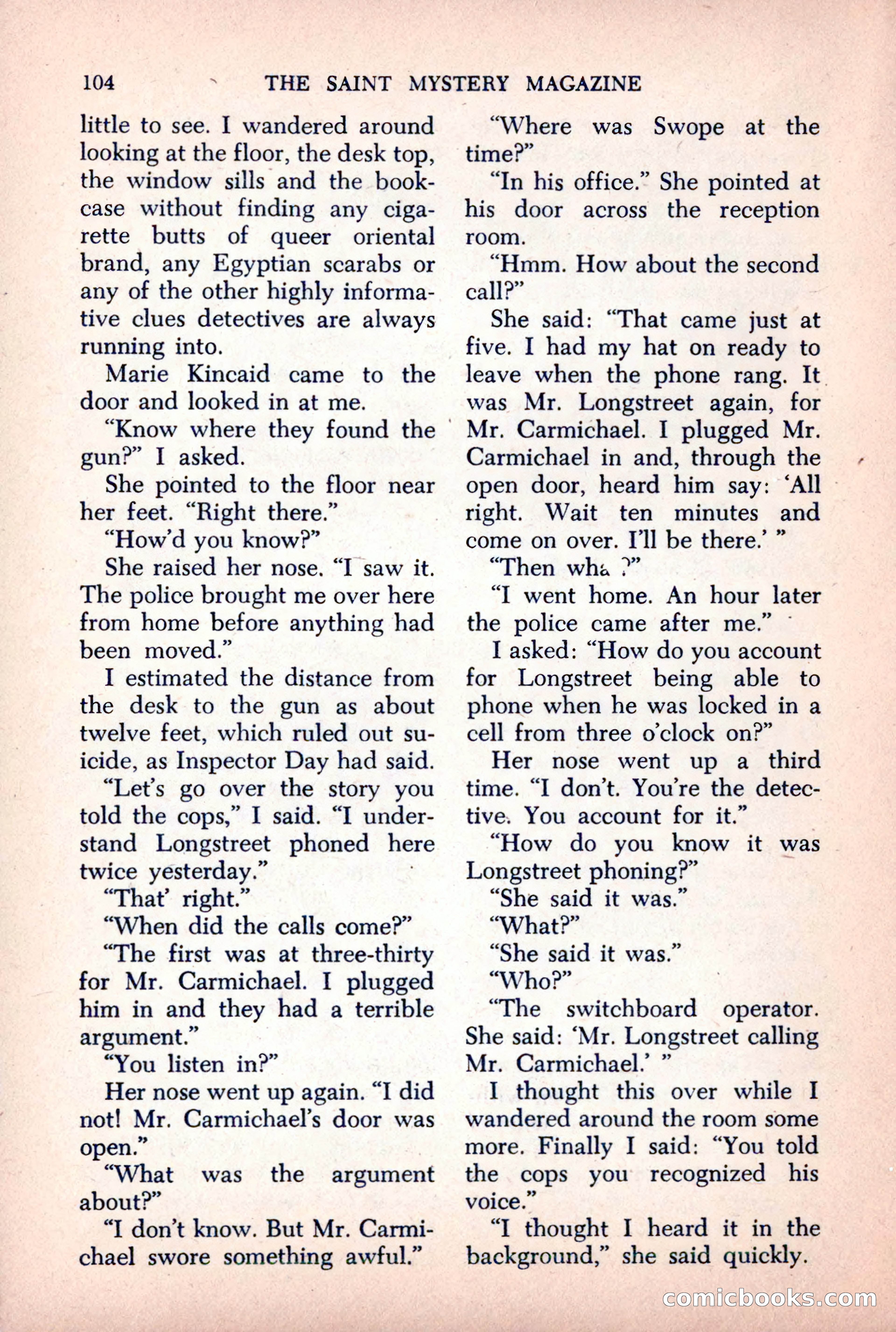 The Saint Mystery Magazine, October 1963 — page 106 of 132