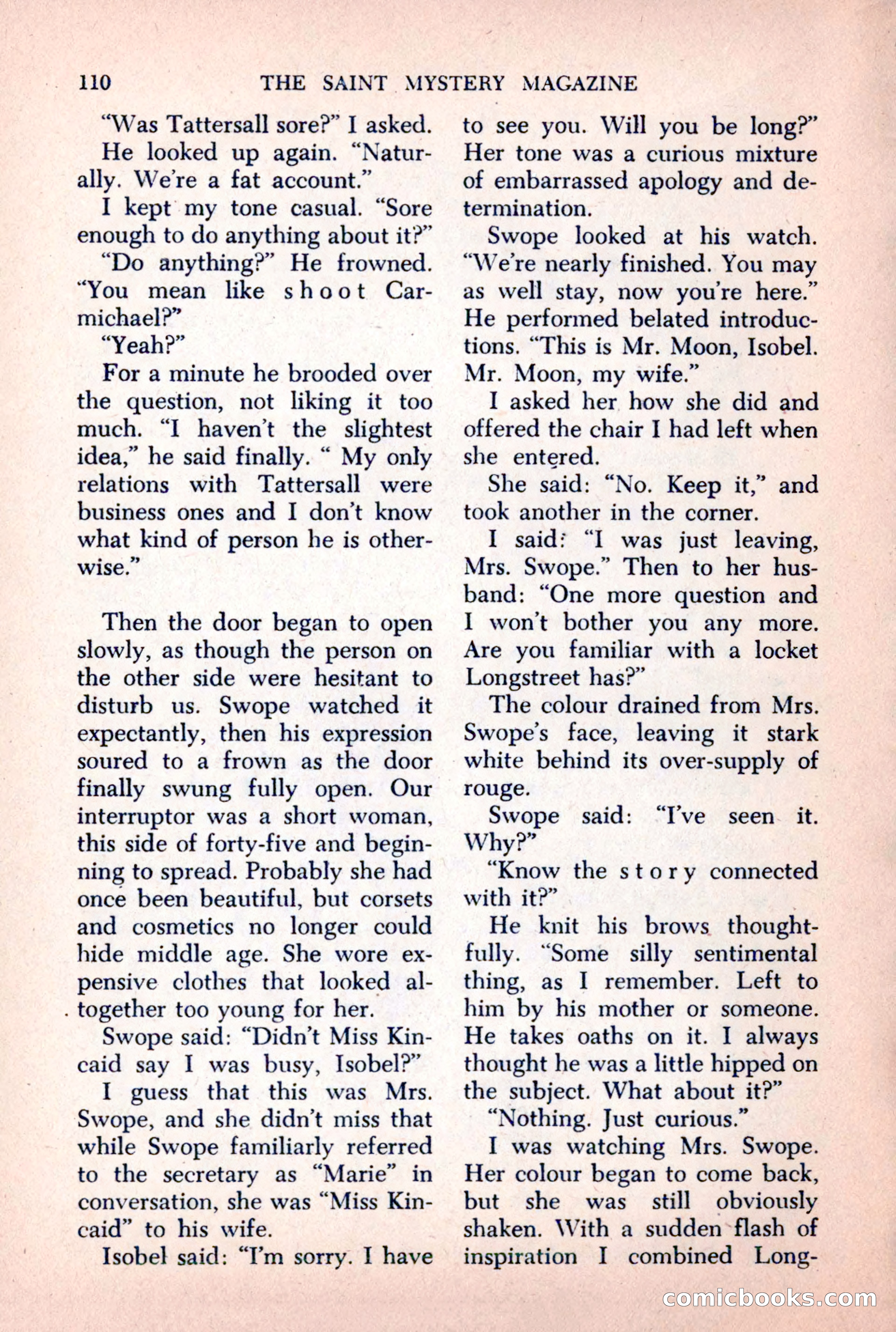 The Saint Mystery Magazine, October 1963 — page 112 of 132