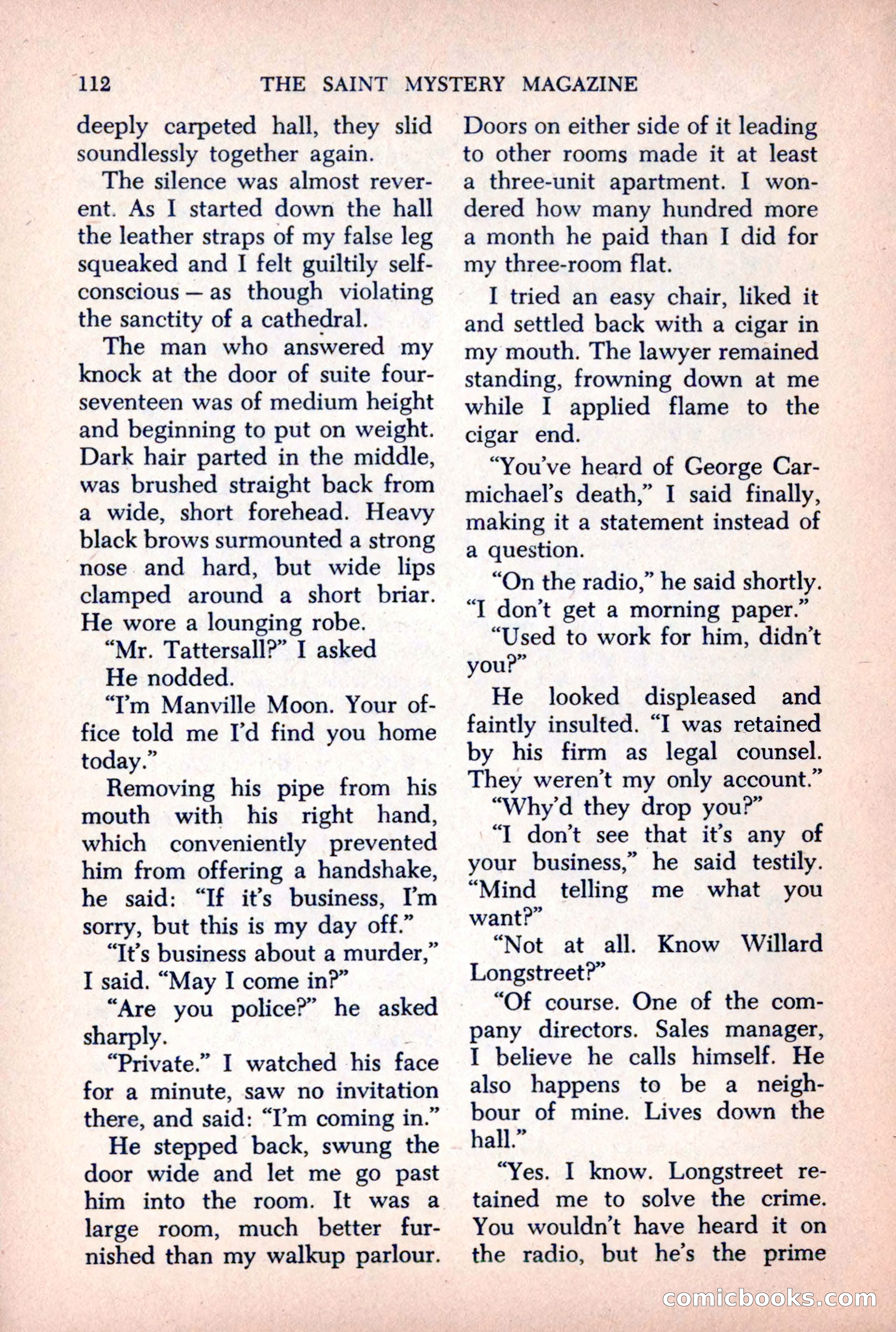 The Saint Mystery Magazine, October 1963 — page 114 of 132