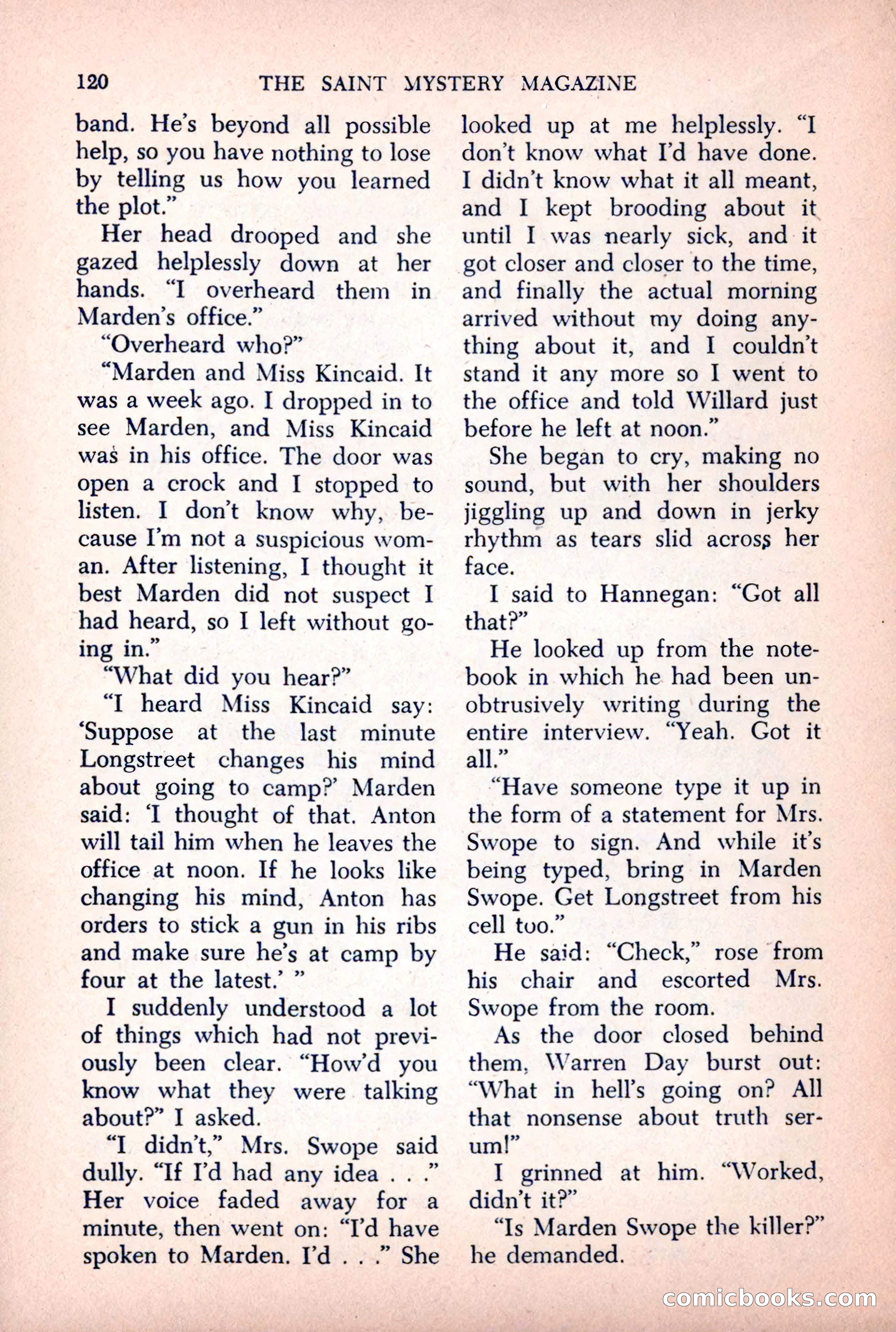 The Saint Mystery Magazine, October 1963 — page 122 of 132