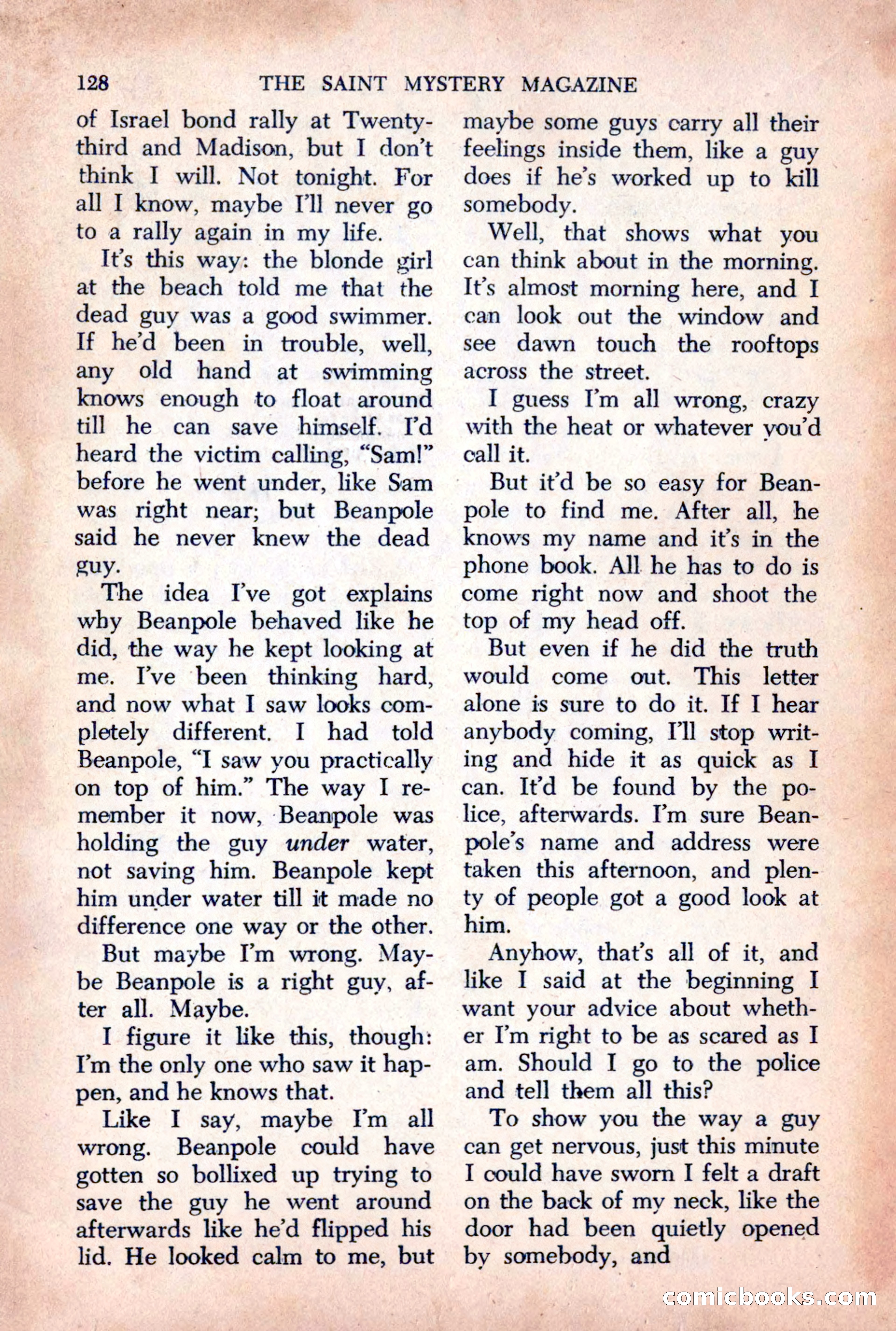 The Saint Mystery Magazine, October 1963 — page 130 of 132