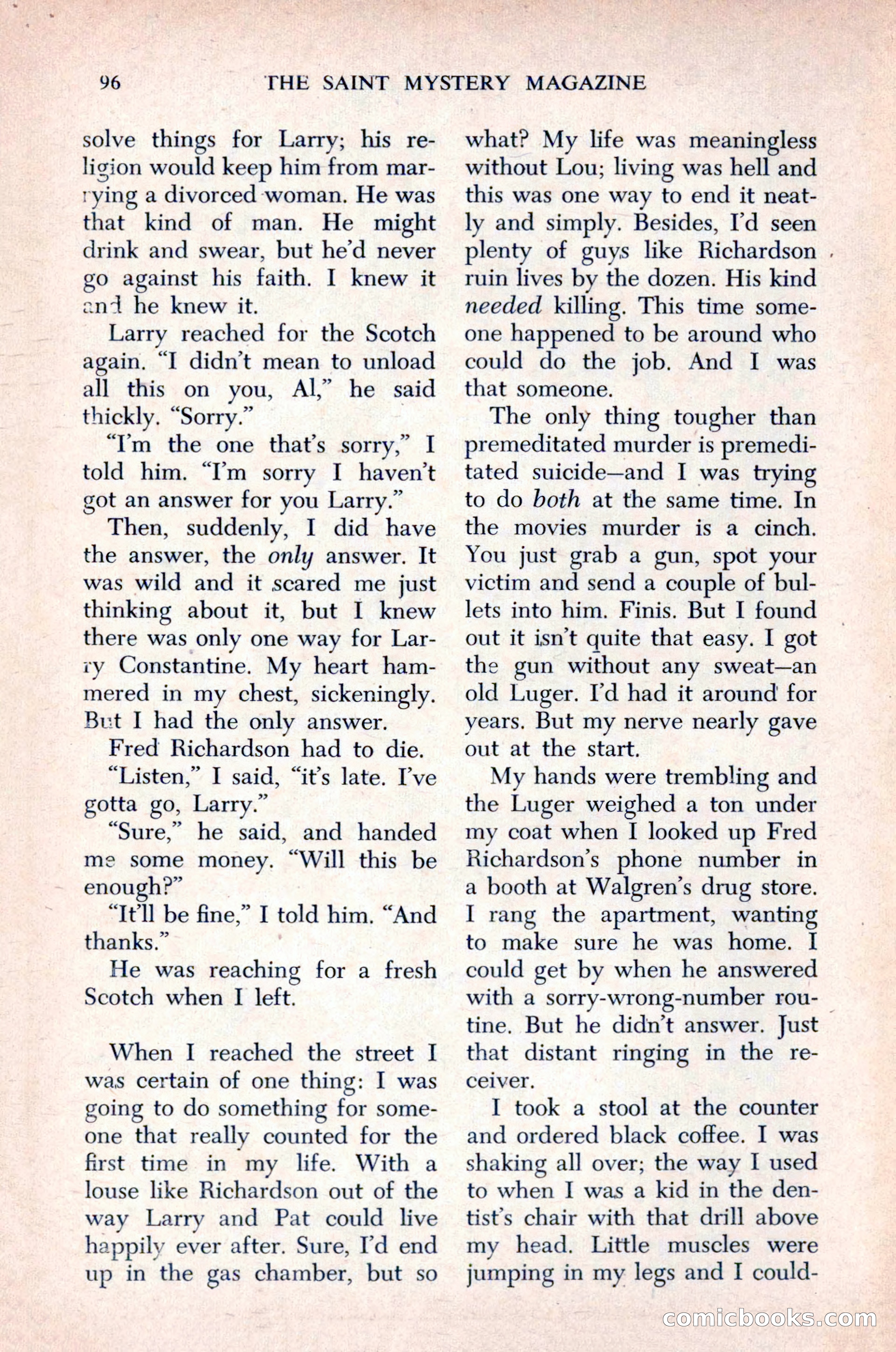 The Saint Mystery Magazine, December 1963 — page 98 of 164