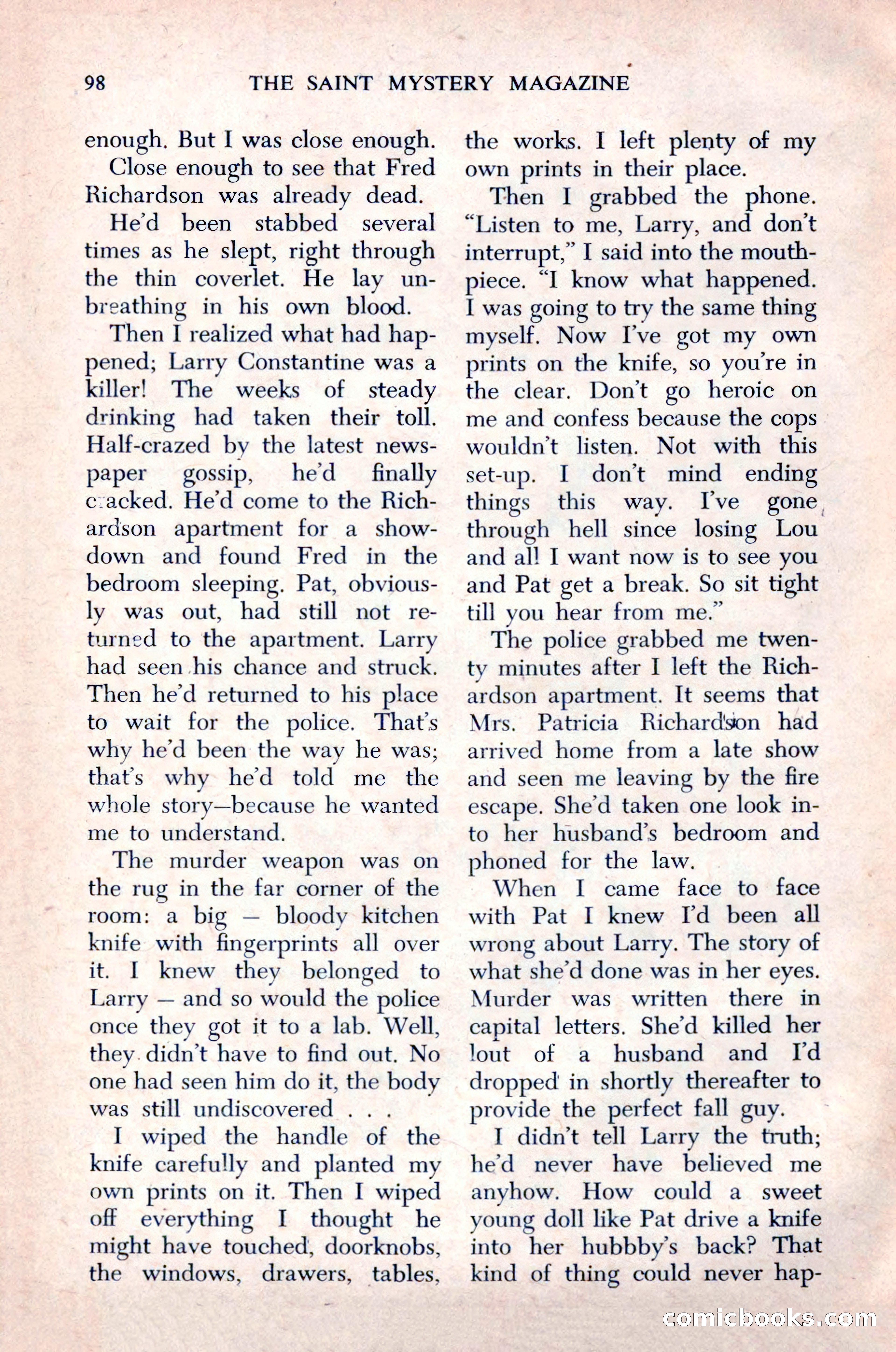The Saint Mystery Magazine, December 1963 — page 100 of 164