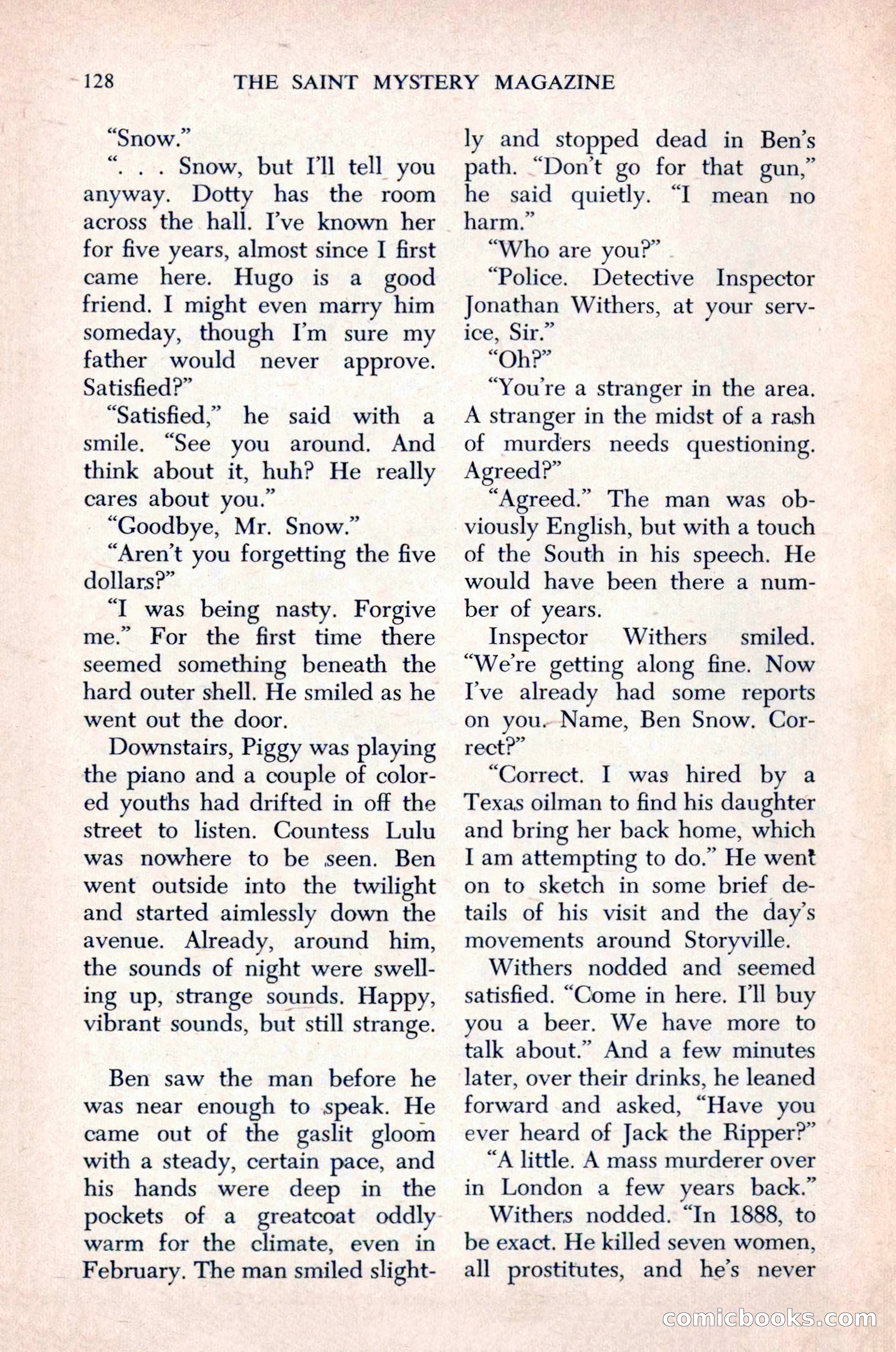 The Saint Mystery Magazine, December 1963 — page 130 of 164