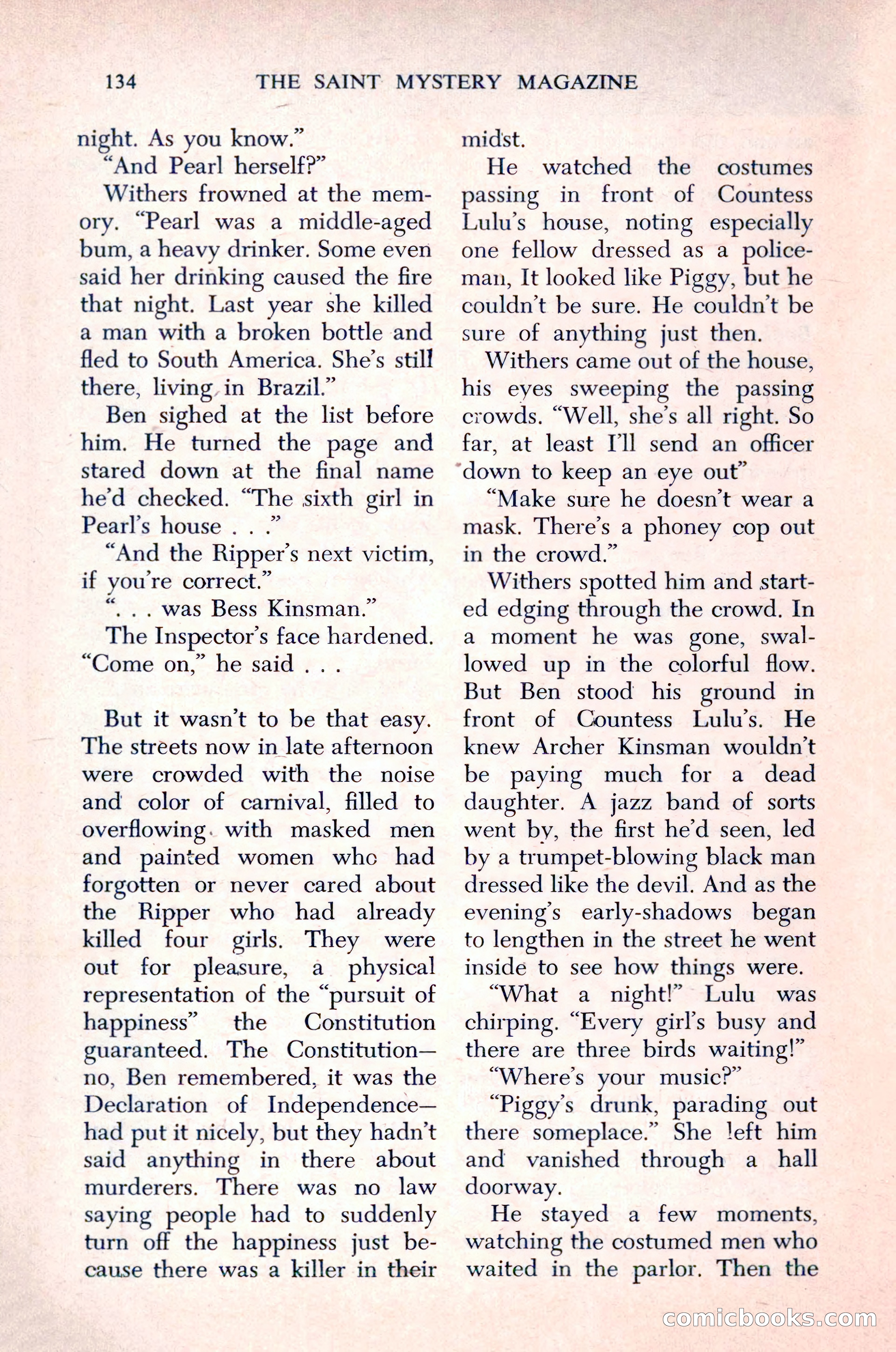 The Saint Mystery Magazine, December 1963 — page 136 of 164