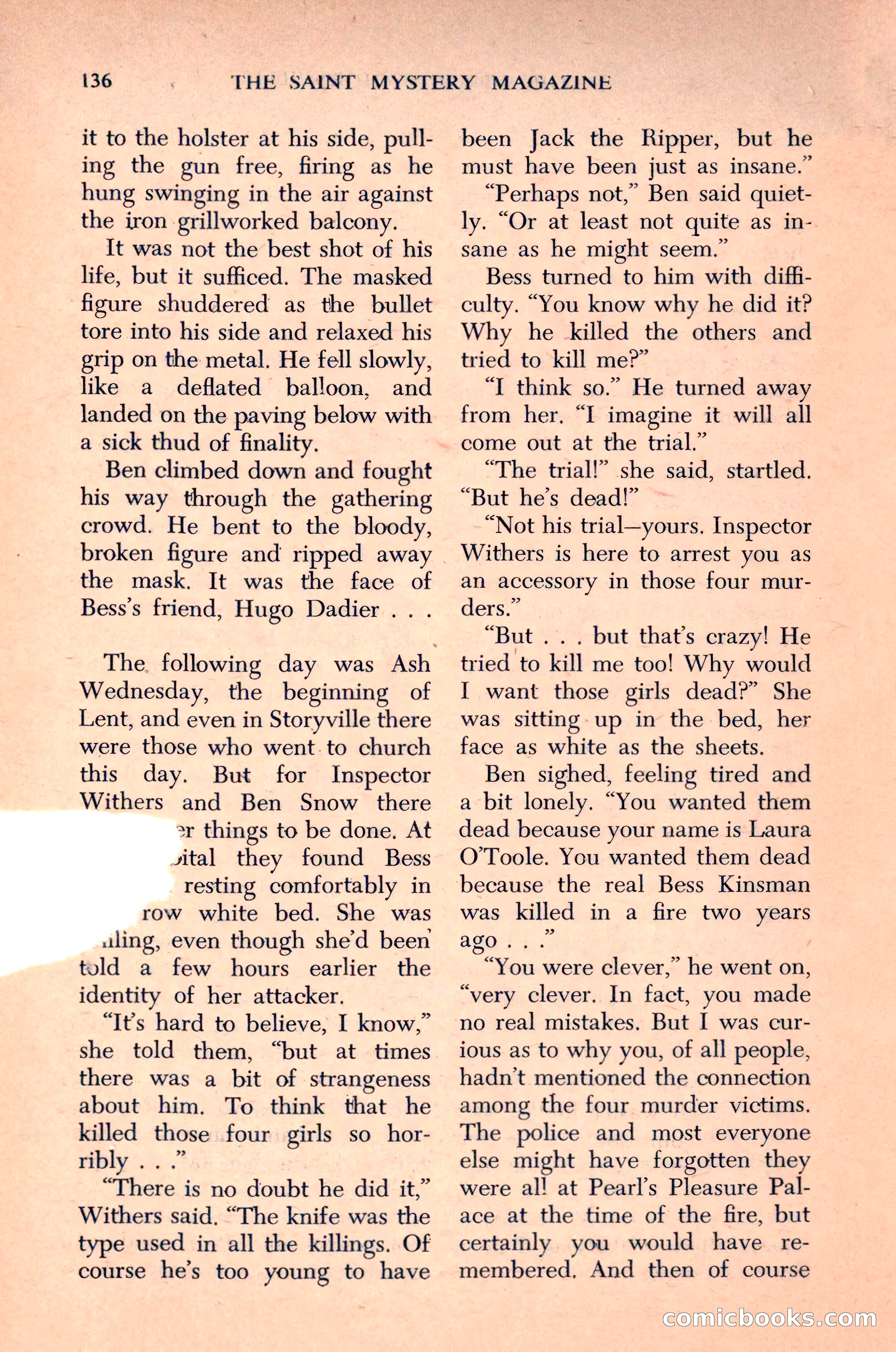 The Saint Mystery Magazine, December 1963 — page 138 of 164