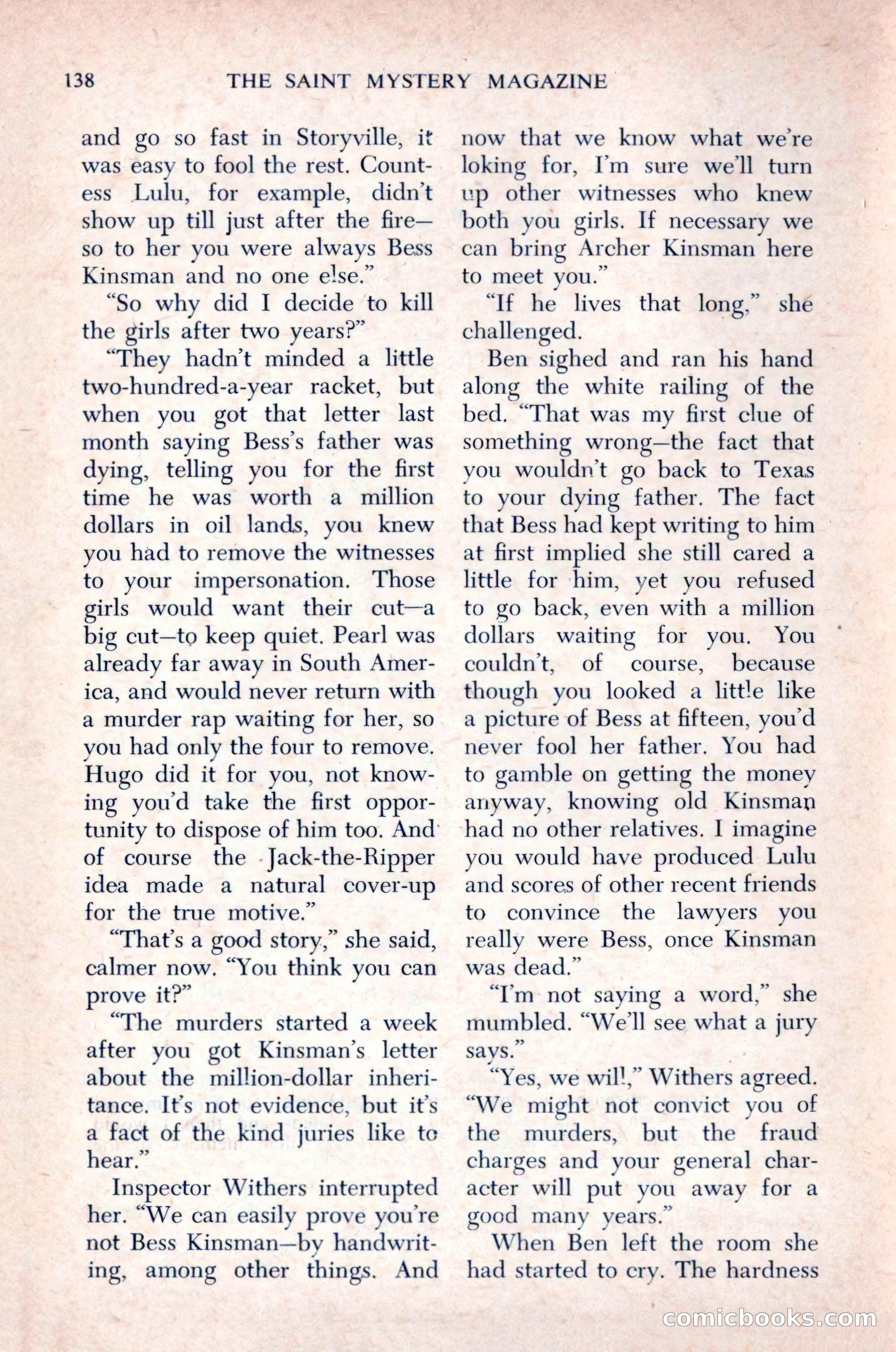 The Saint Mystery Magazine, December 1963 — page 140 of 164