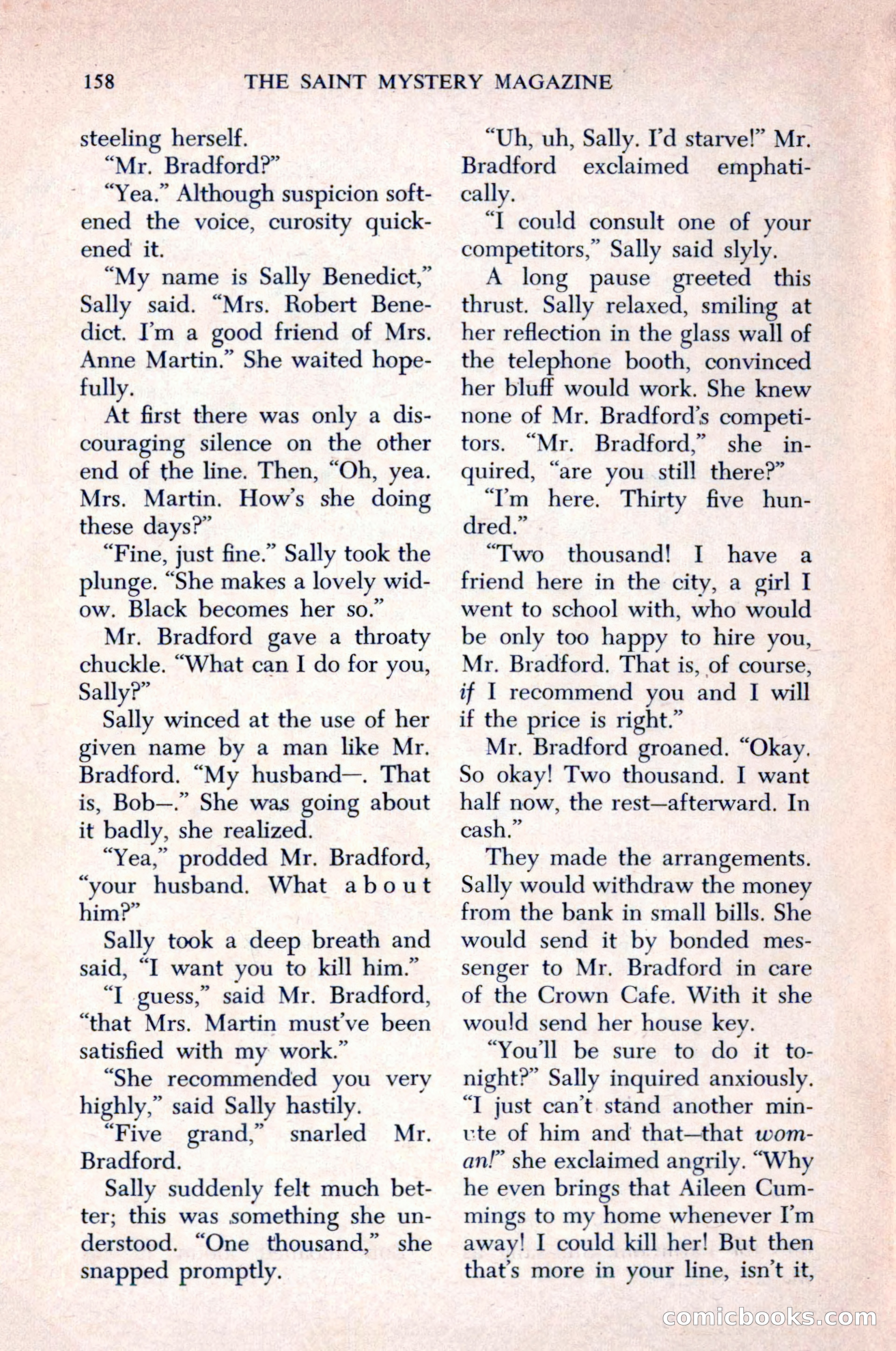 The Saint Mystery Magazine, December 1963 — page 160 of 164