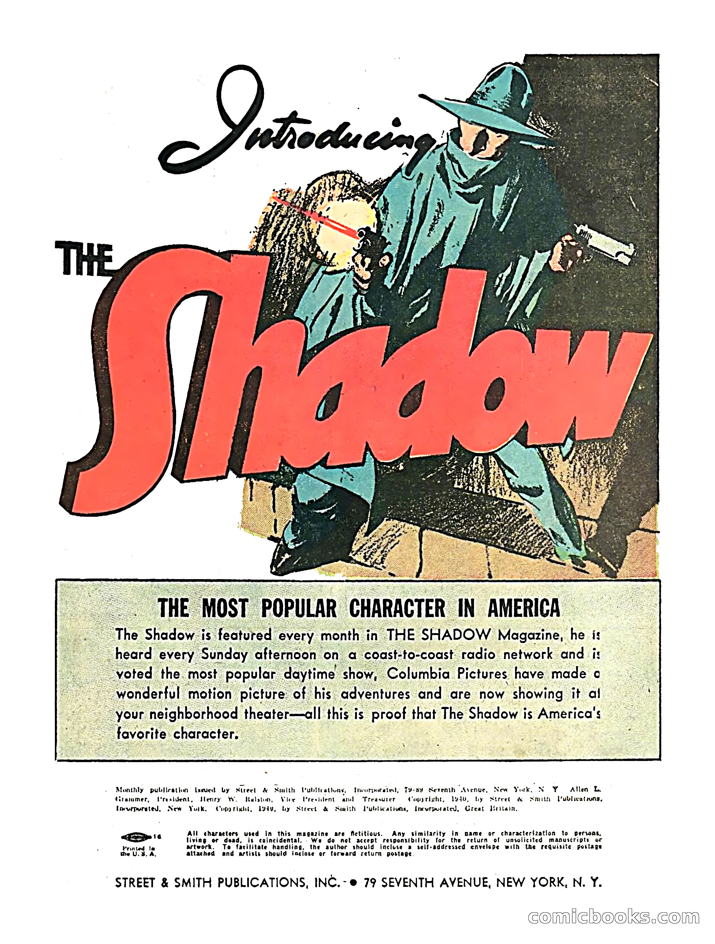 The Shadow, Vol. 1, No. 1 — page 3 of 68