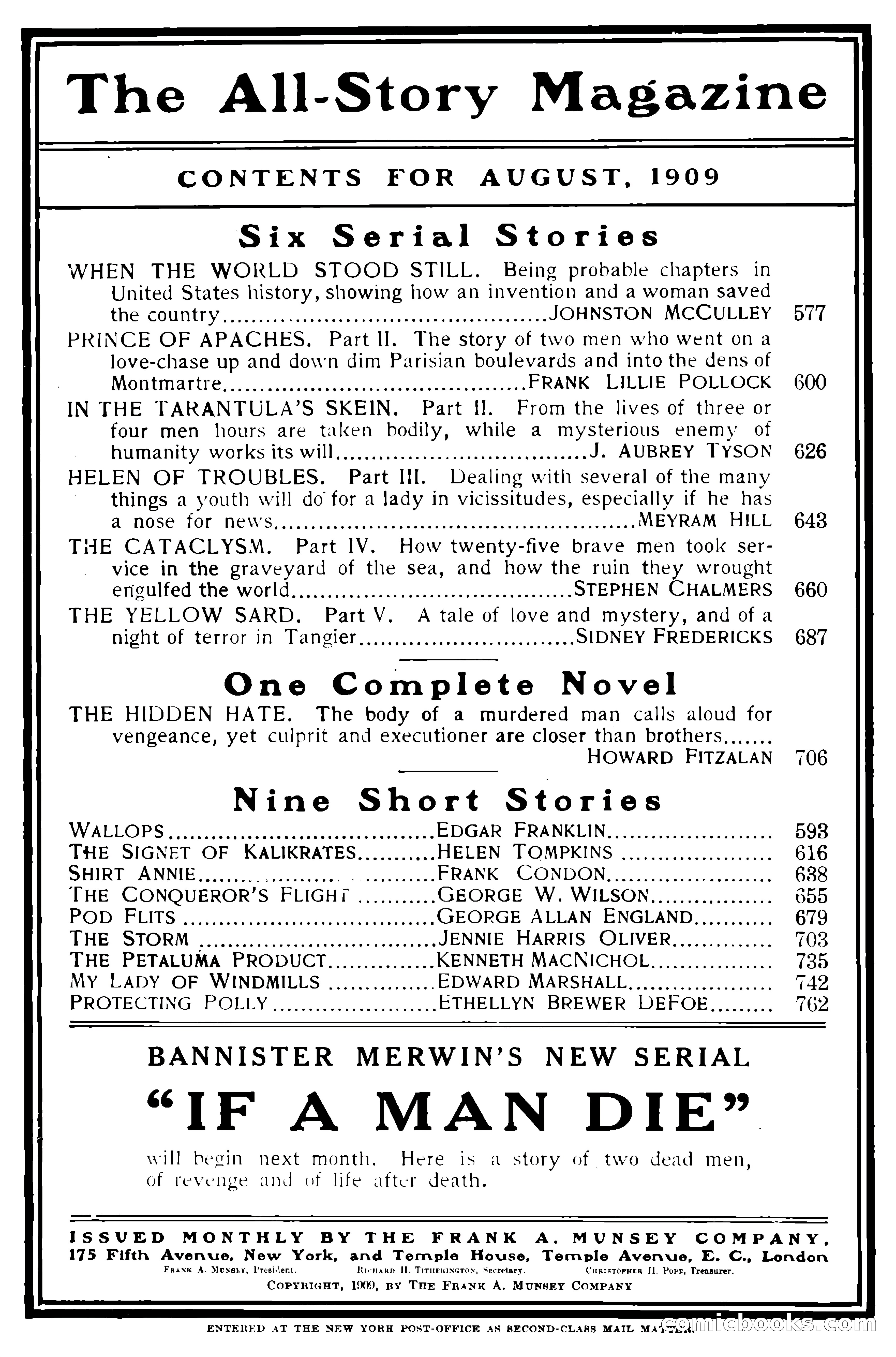 The All-Story, August 1909 — page 5 of 210