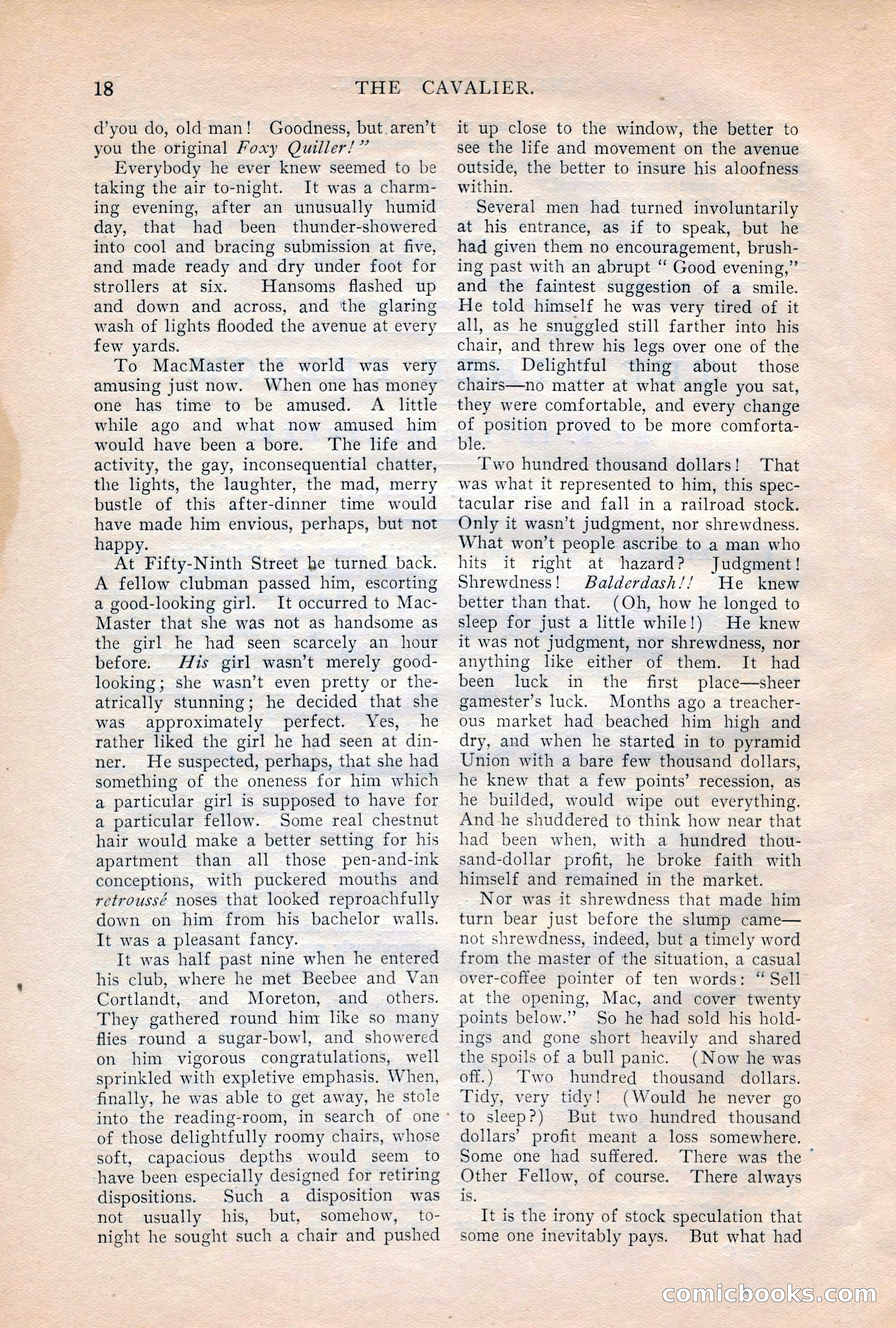The Cavalier, October 1908 — page 20 of 201