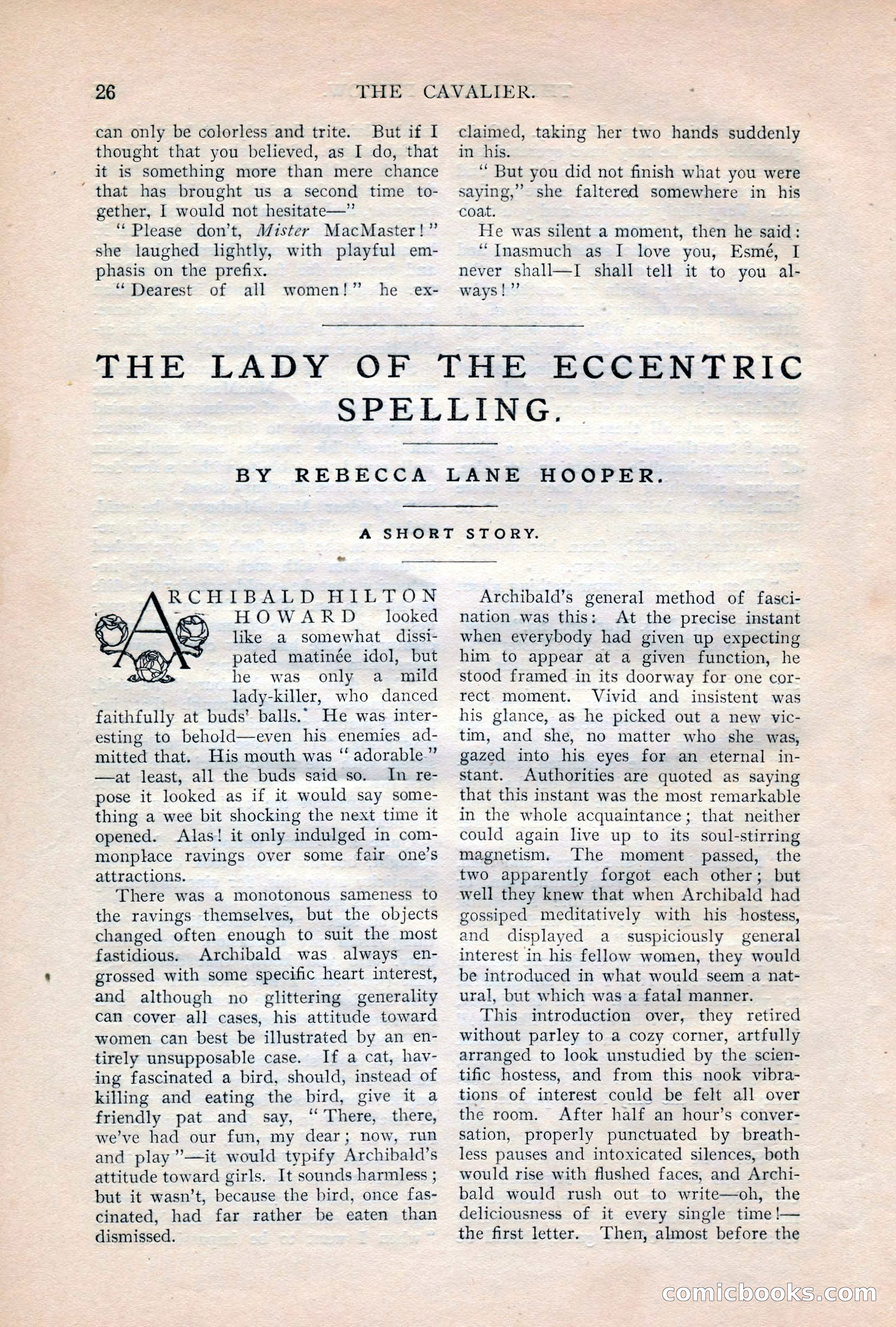 The Cavalier, October 1908 — page 28 of 201