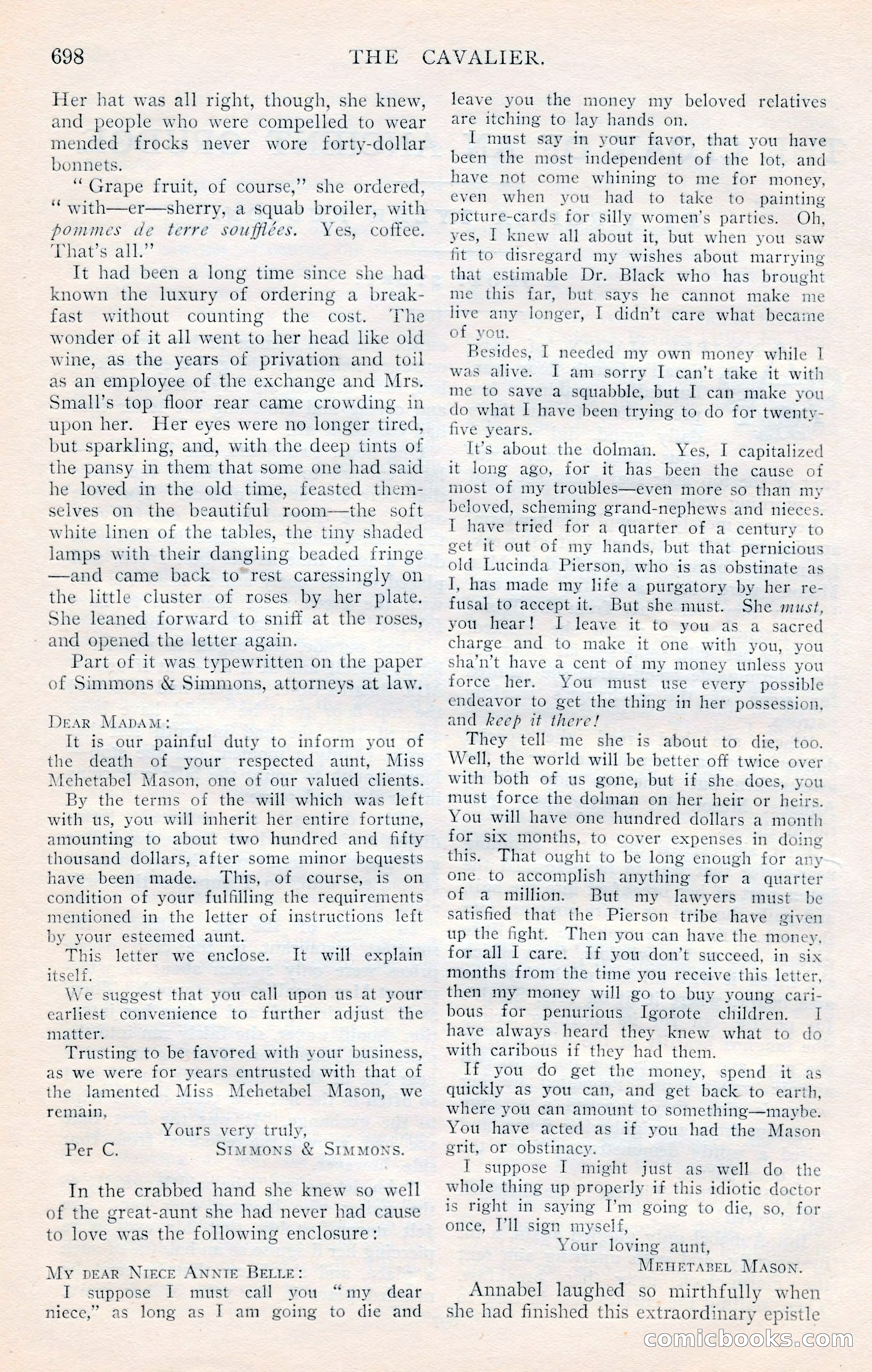 The Cavalier, January 1909 — page 124 of 197