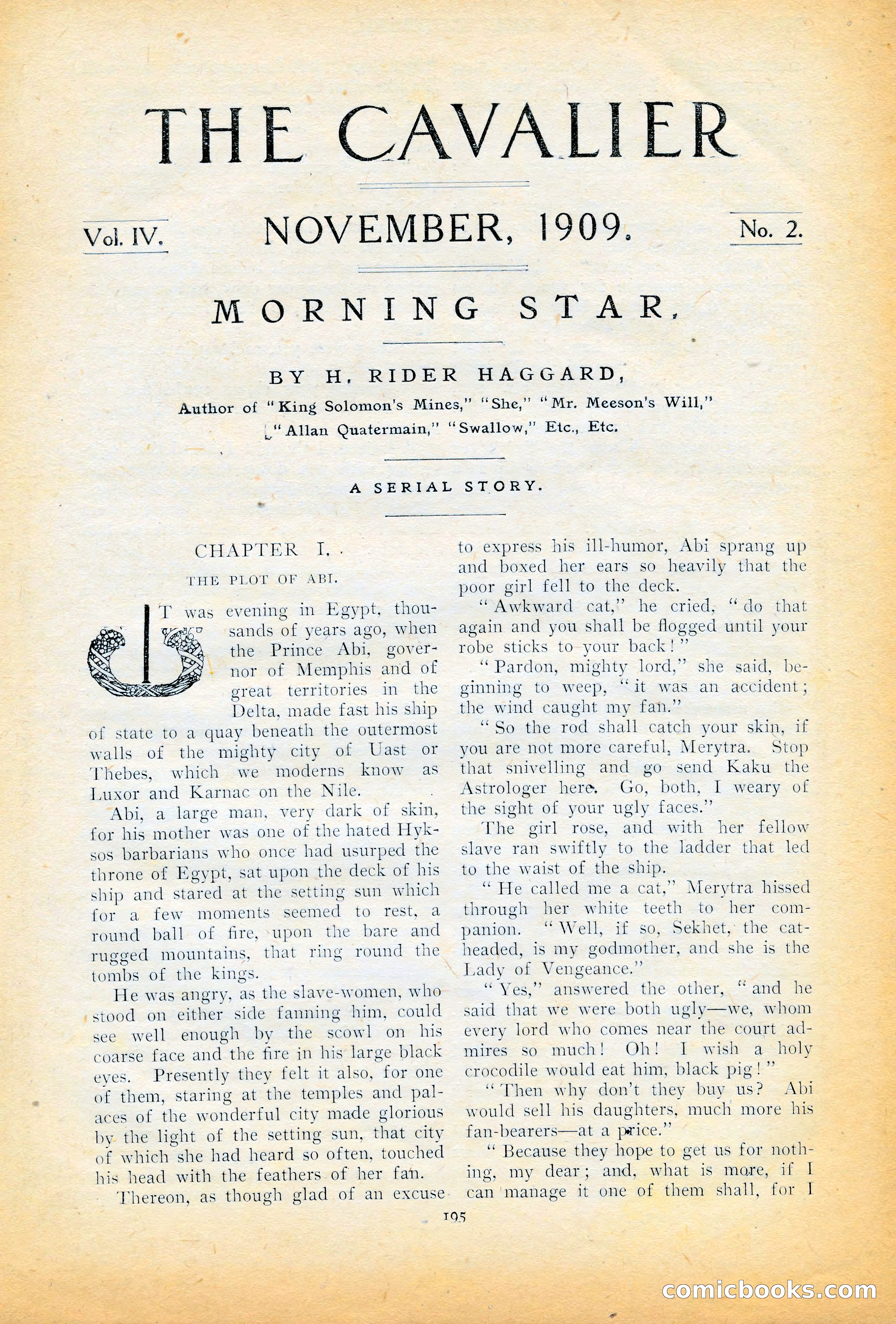 The Cavalier, November 1909 — page 5 of 209