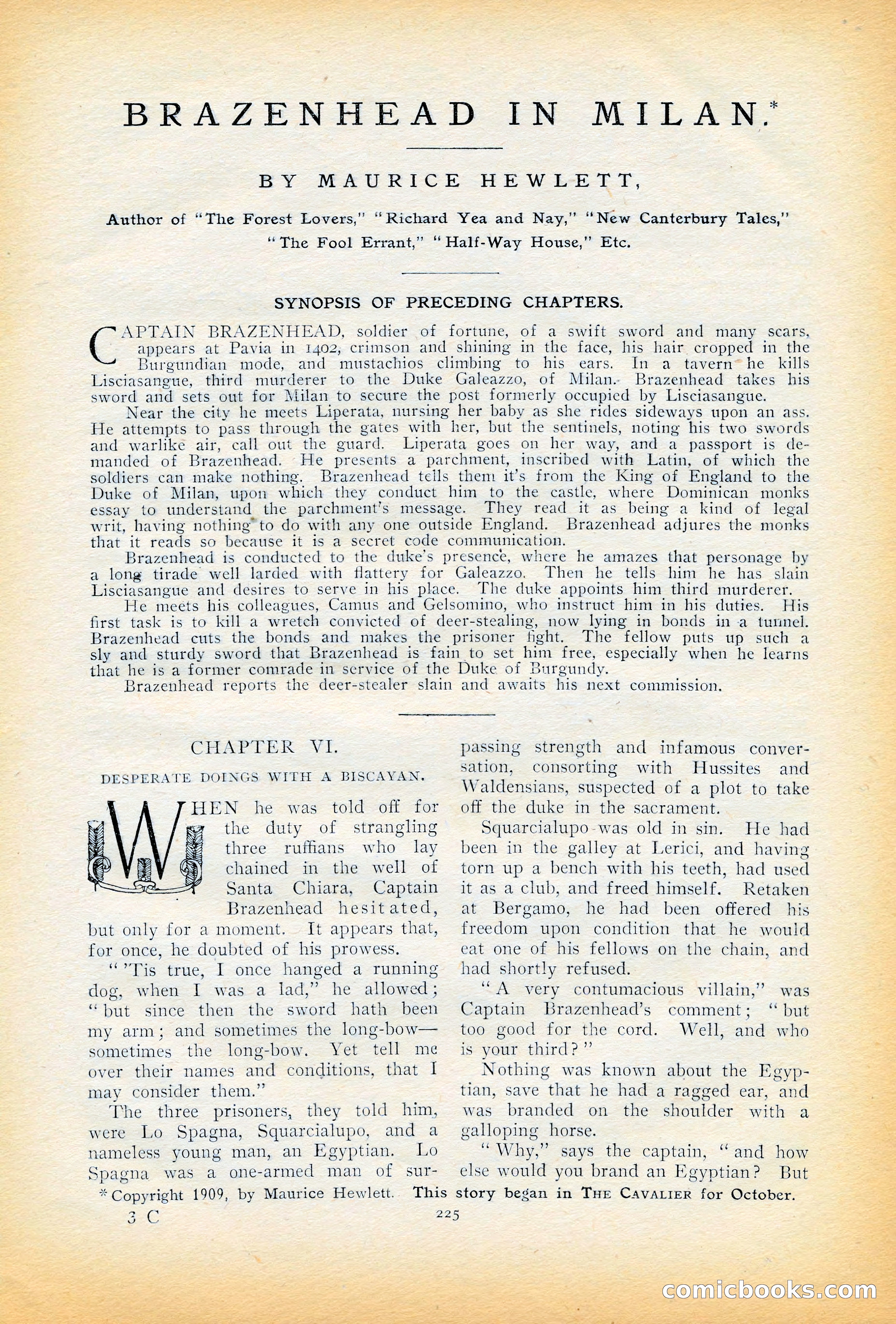 The Cavalier, November 1909 — page 35 of 209