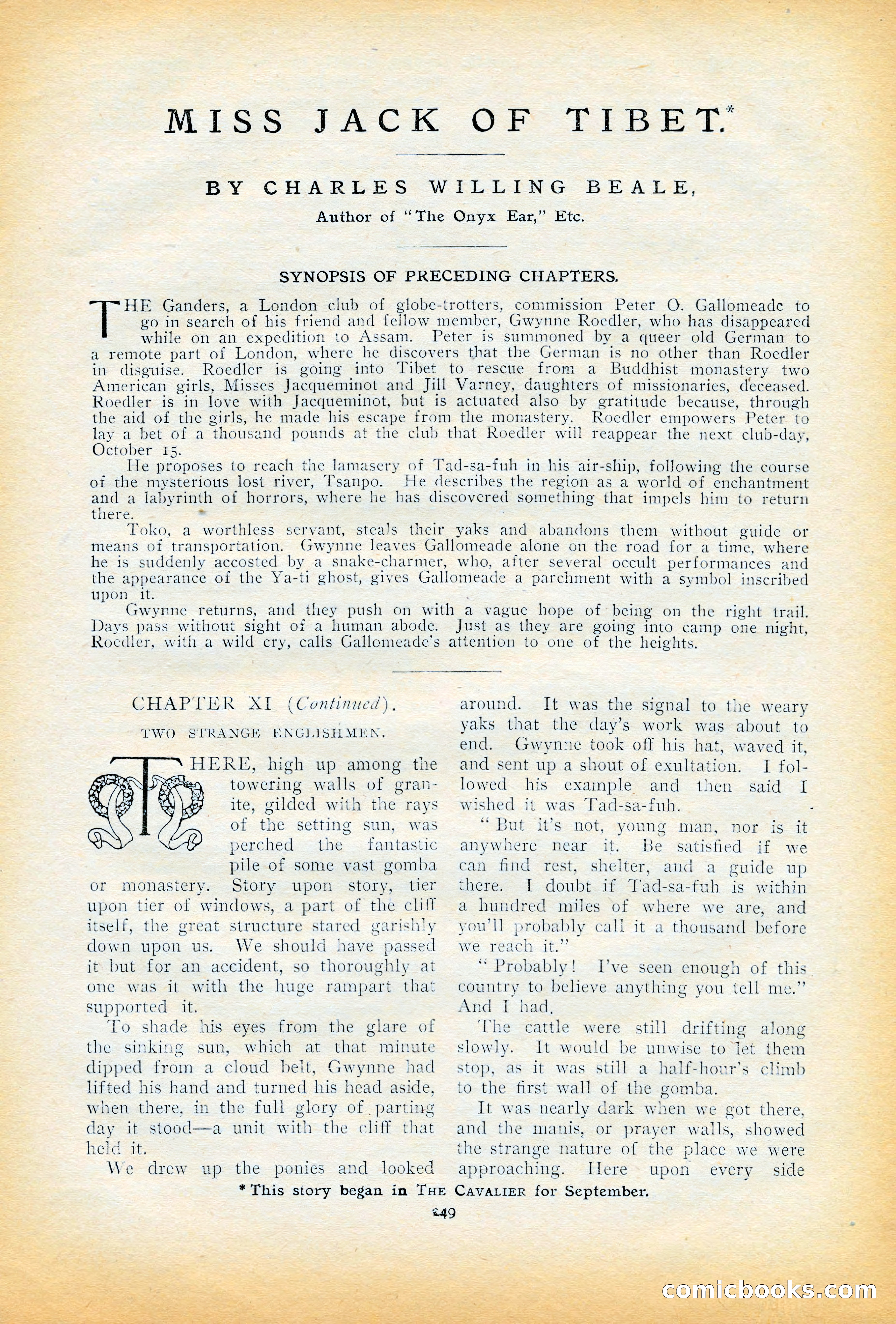 The Cavalier, November 1909 — page 59 of 209