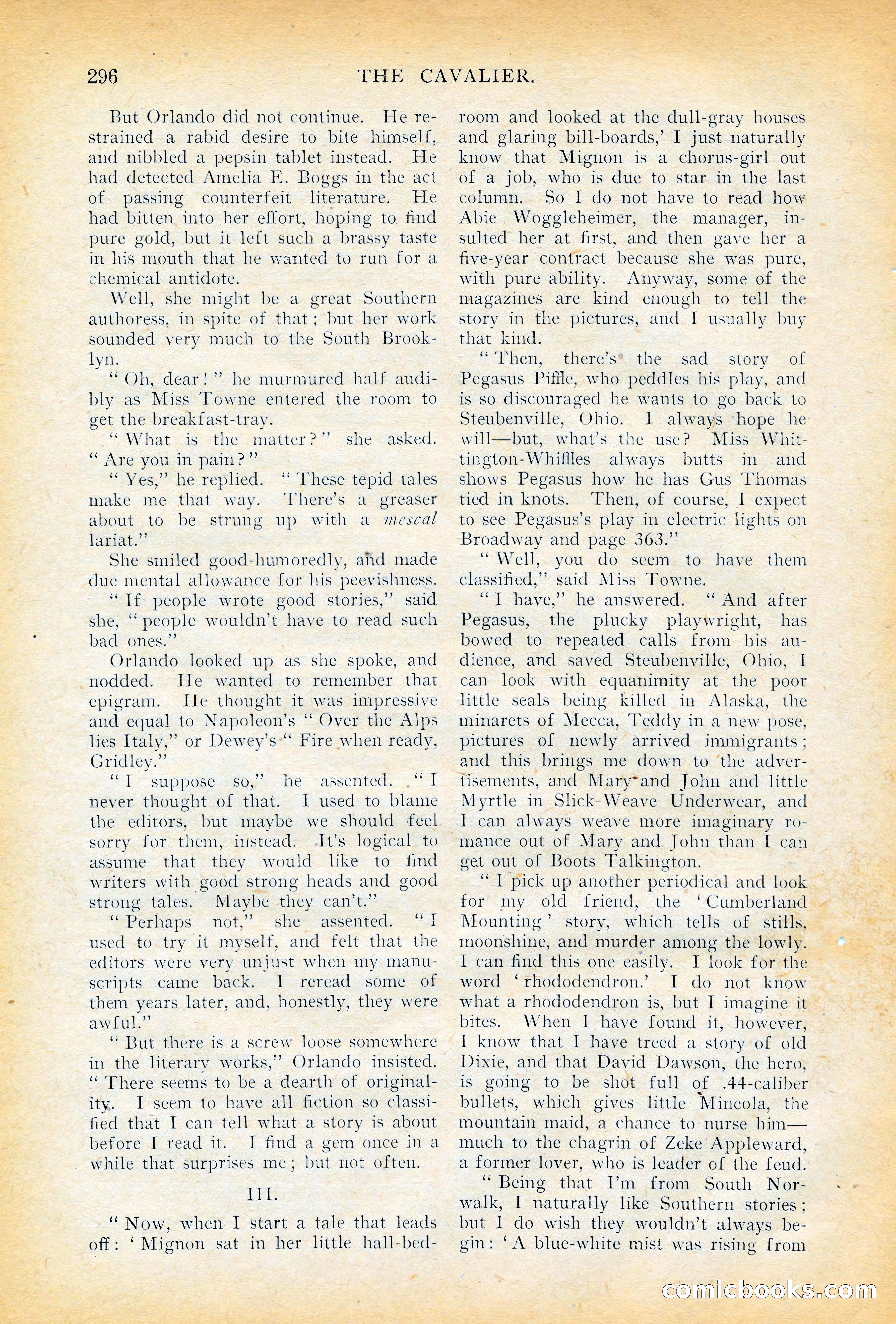 The Cavalier, November 1909 — page 106 of 209