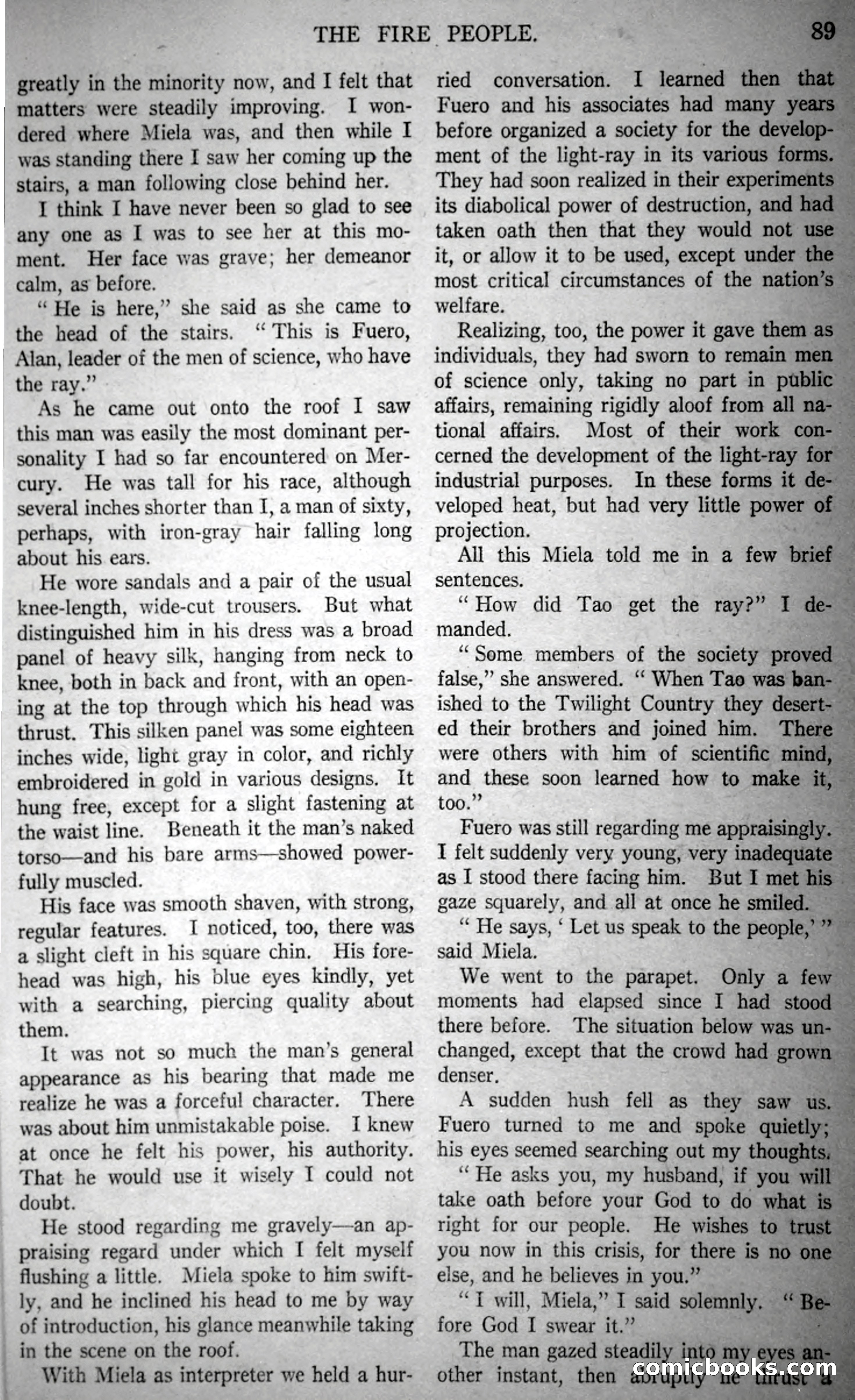 The Fire People — Argosy All-Story Weekly — page 71 of 110
