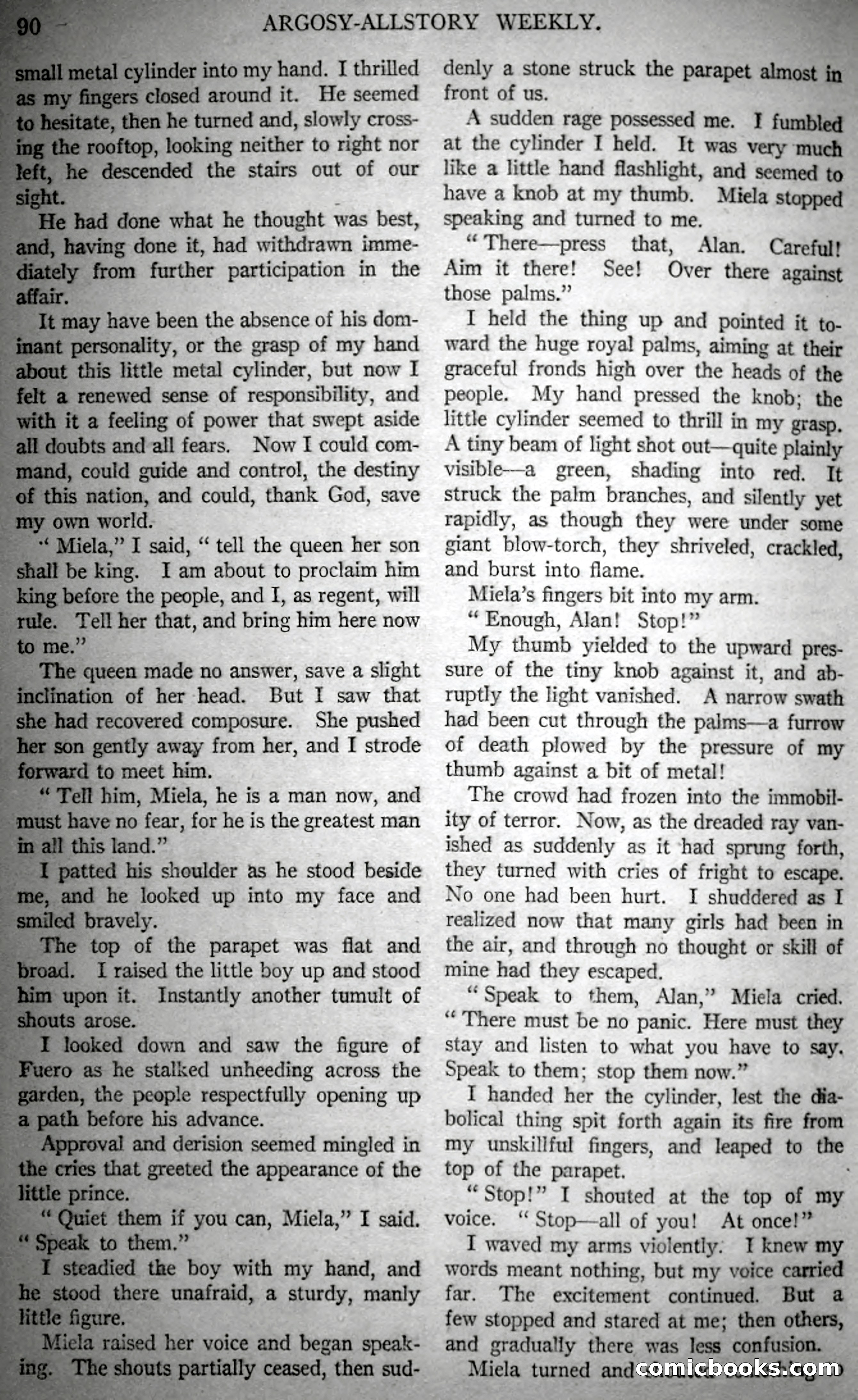 The Fire People — Argosy All-Story Weekly — page 72 of 110