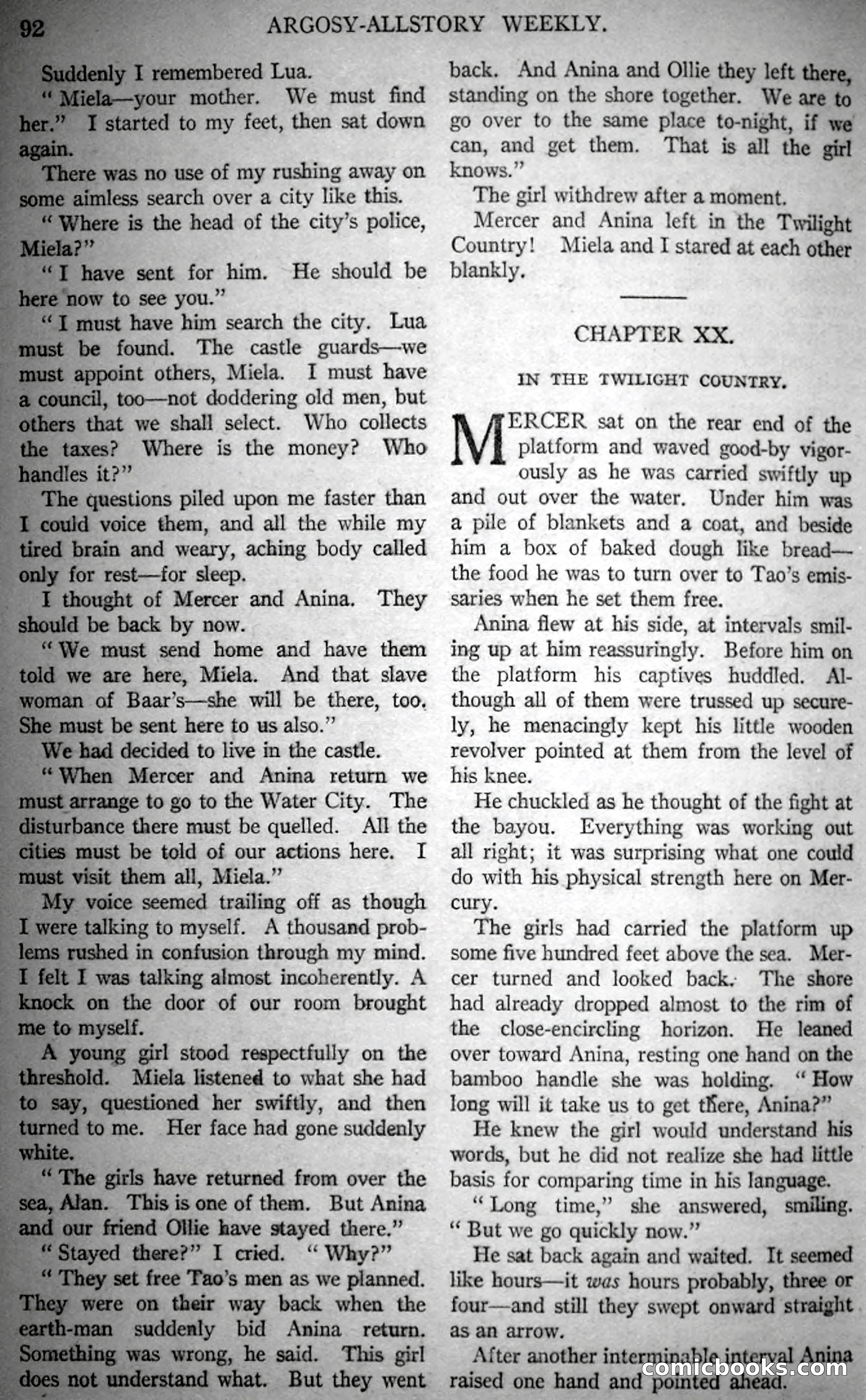 The Fire People — Argosy All-Story Weekly — page 74 of 110