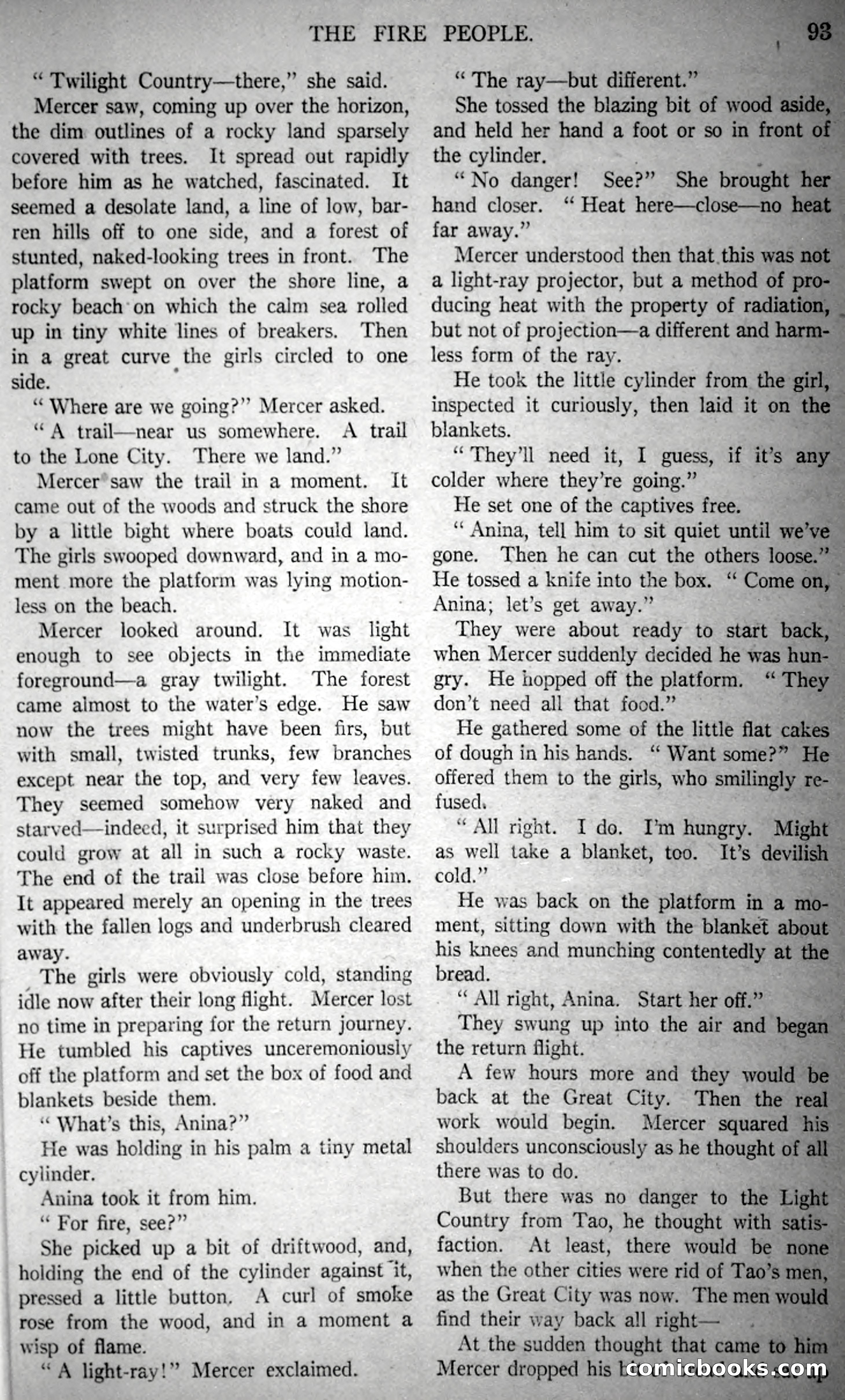 The Fire People — Argosy All-Story Weekly — page 75 of 110