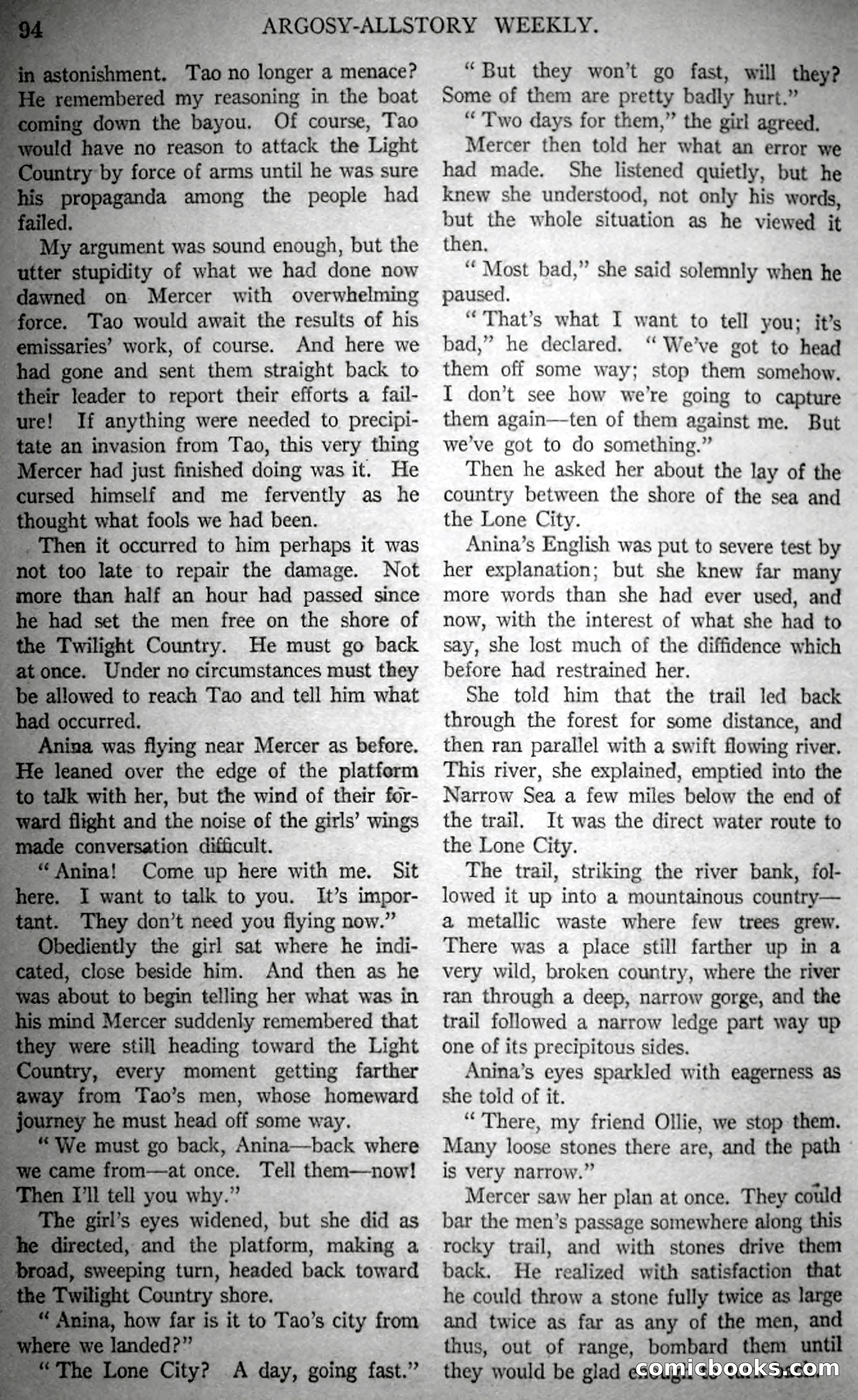 The Fire People — Argosy All-Story Weekly — page 76 of 110