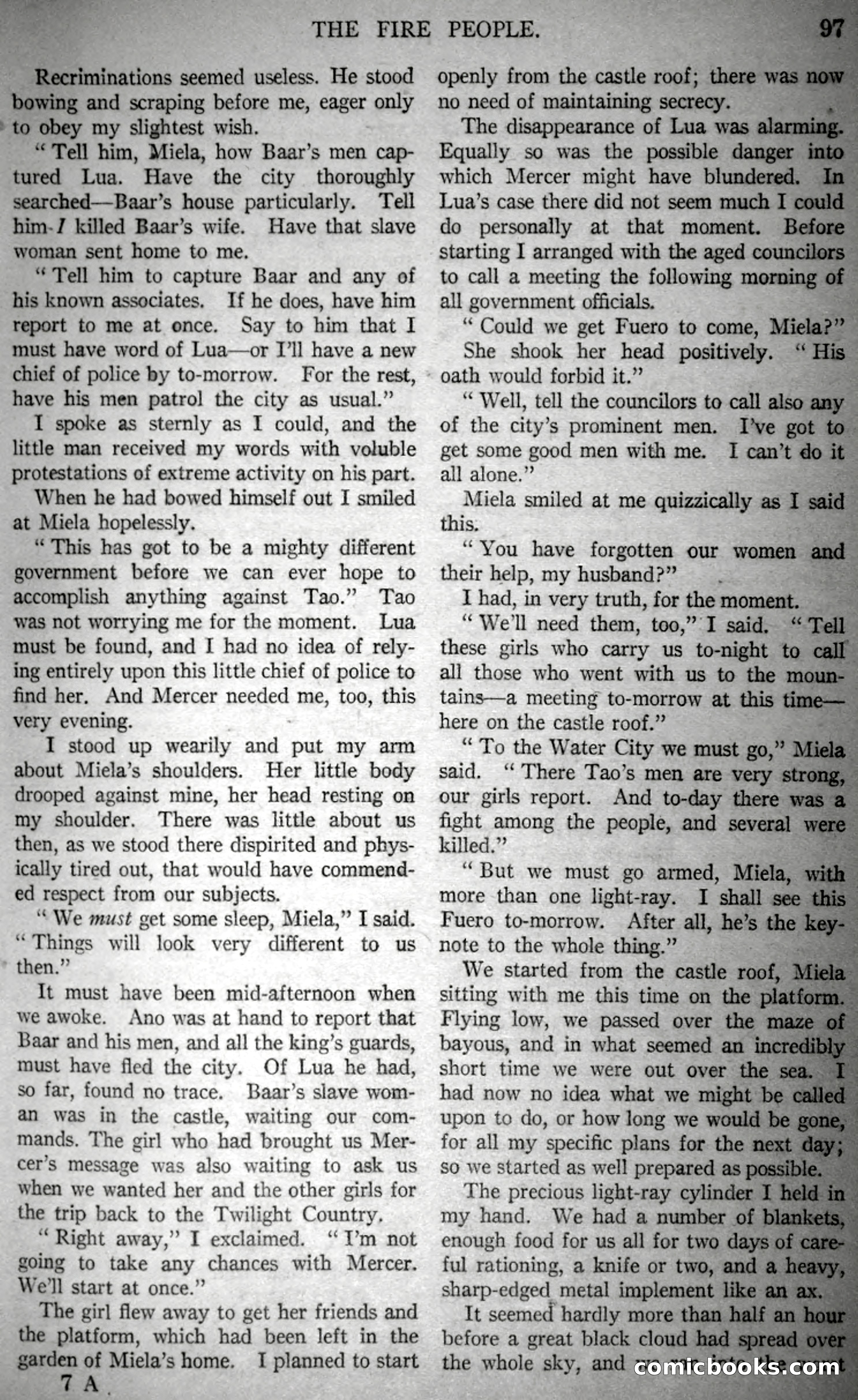 The Fire People — Argosy All-Story Weekly — page 79 of 110