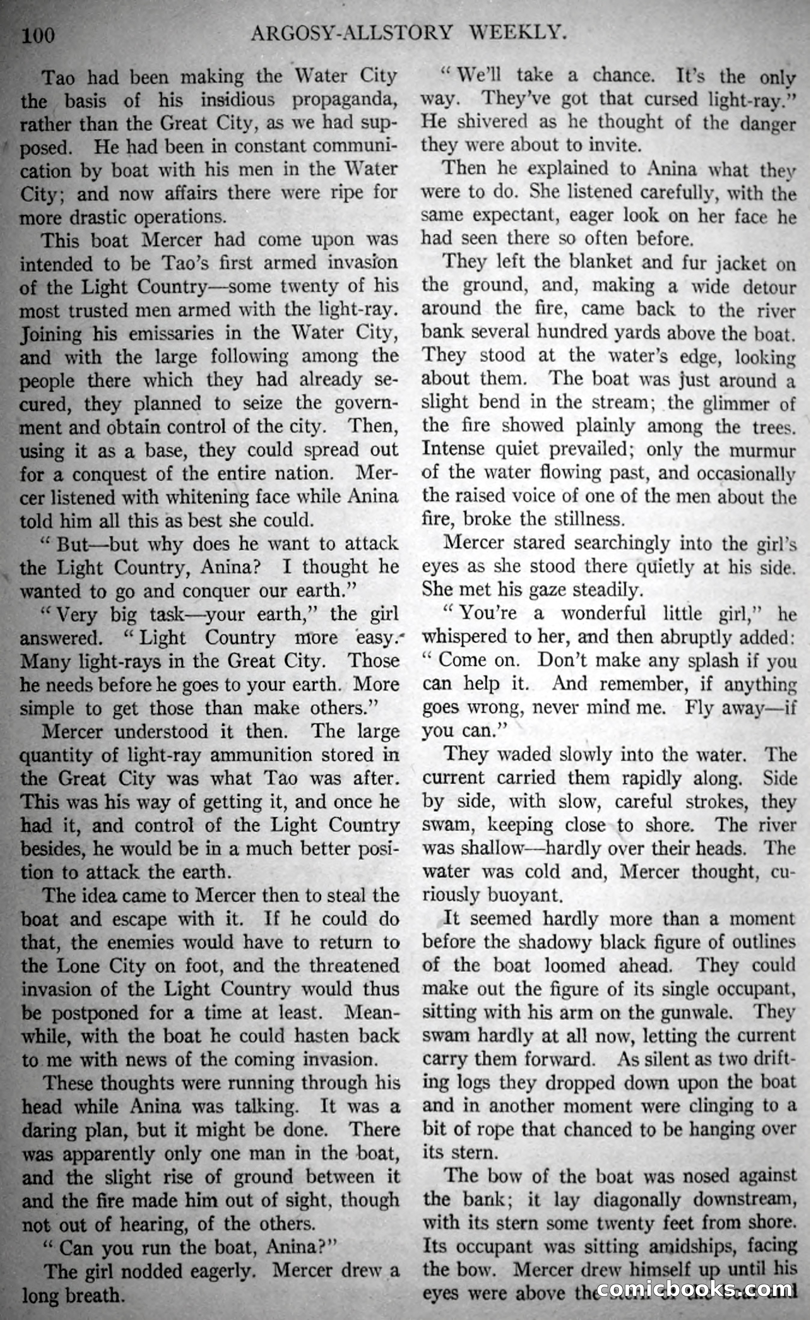 The Fire People — Argosy All-Story Weekly — page 82 of 110