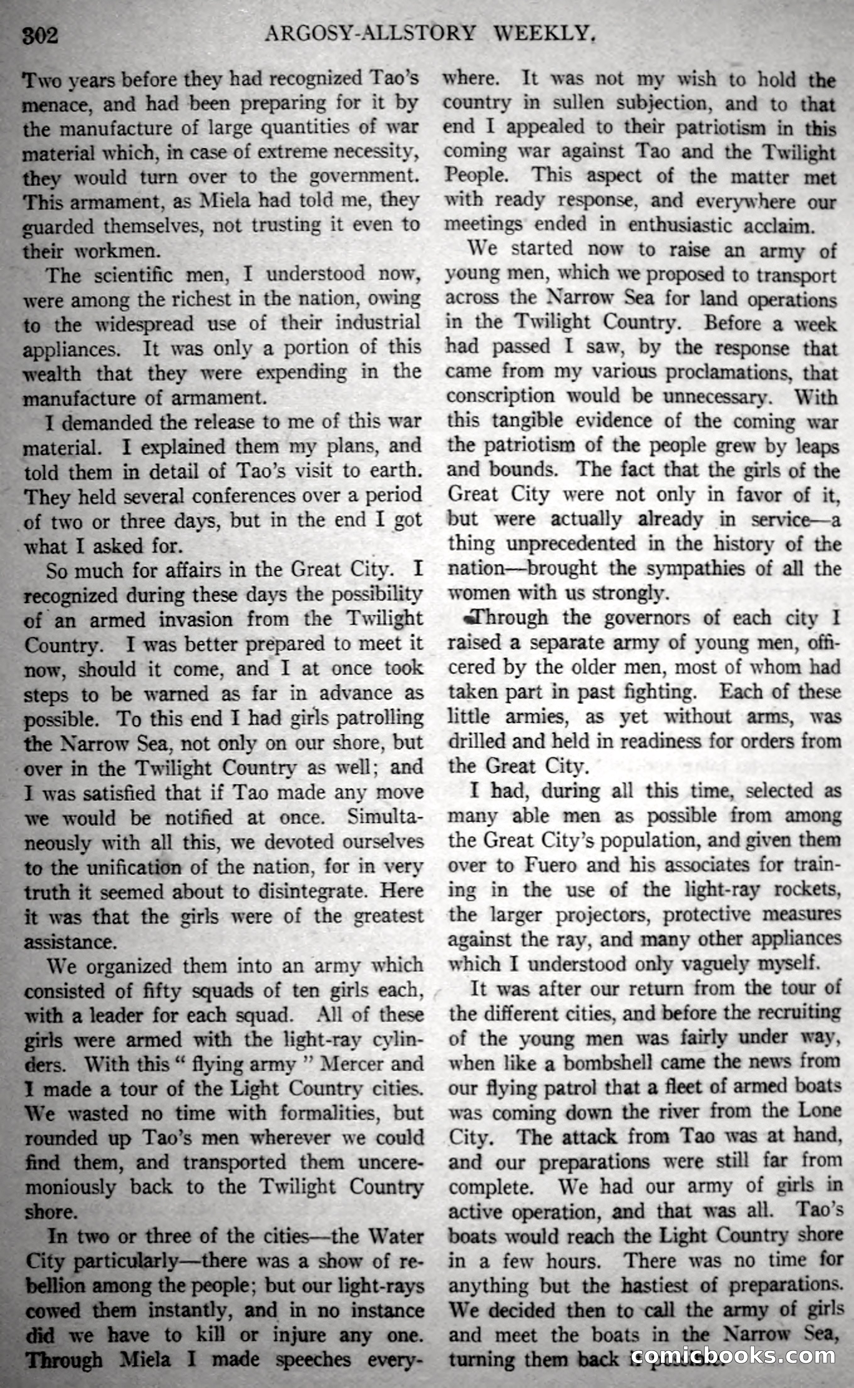 The Fire People — Argosy All-Story Weekly — page 94 of 110