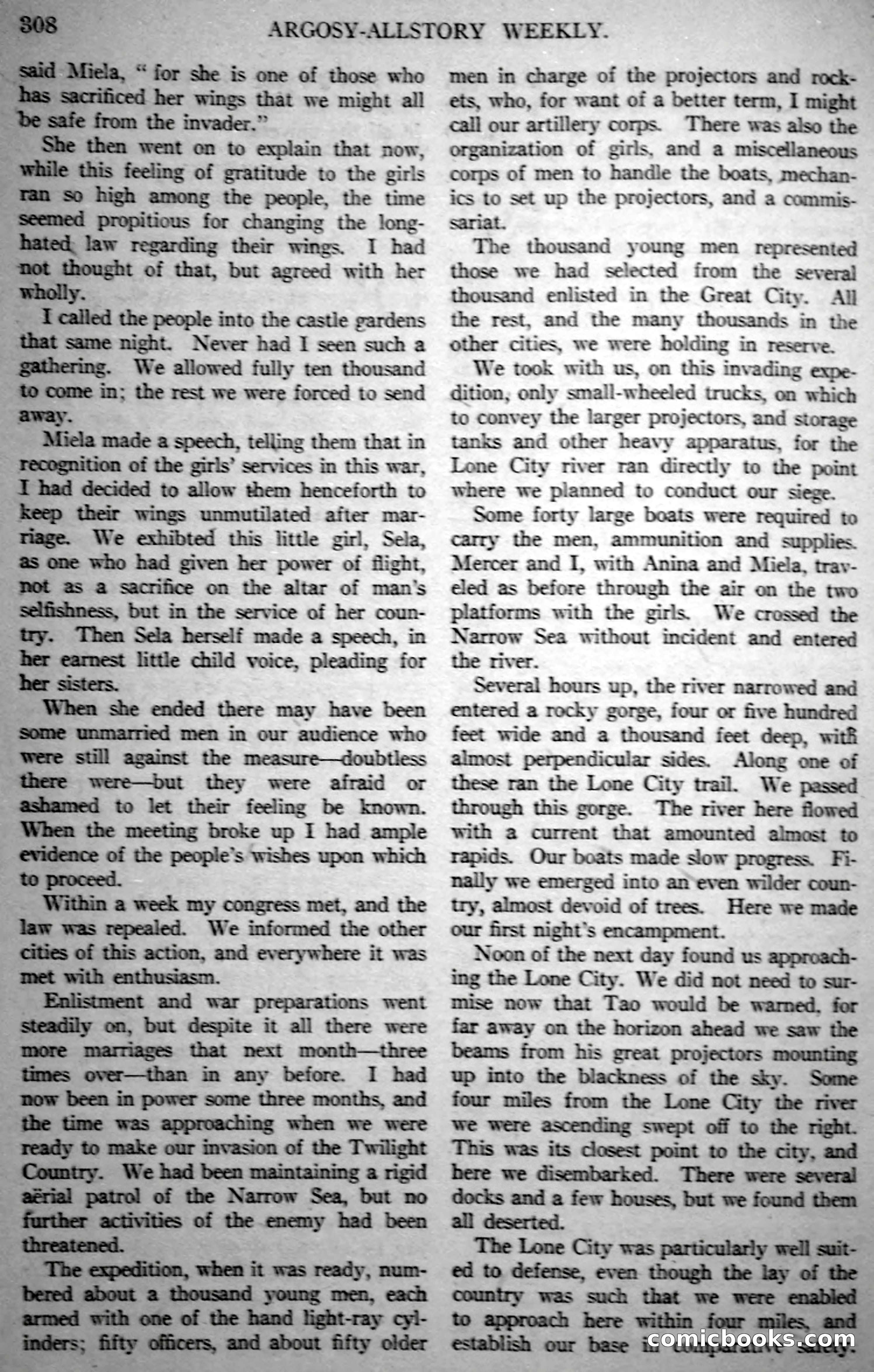 The Fire People — Argosy All-Story Weekly — page 100 of 110