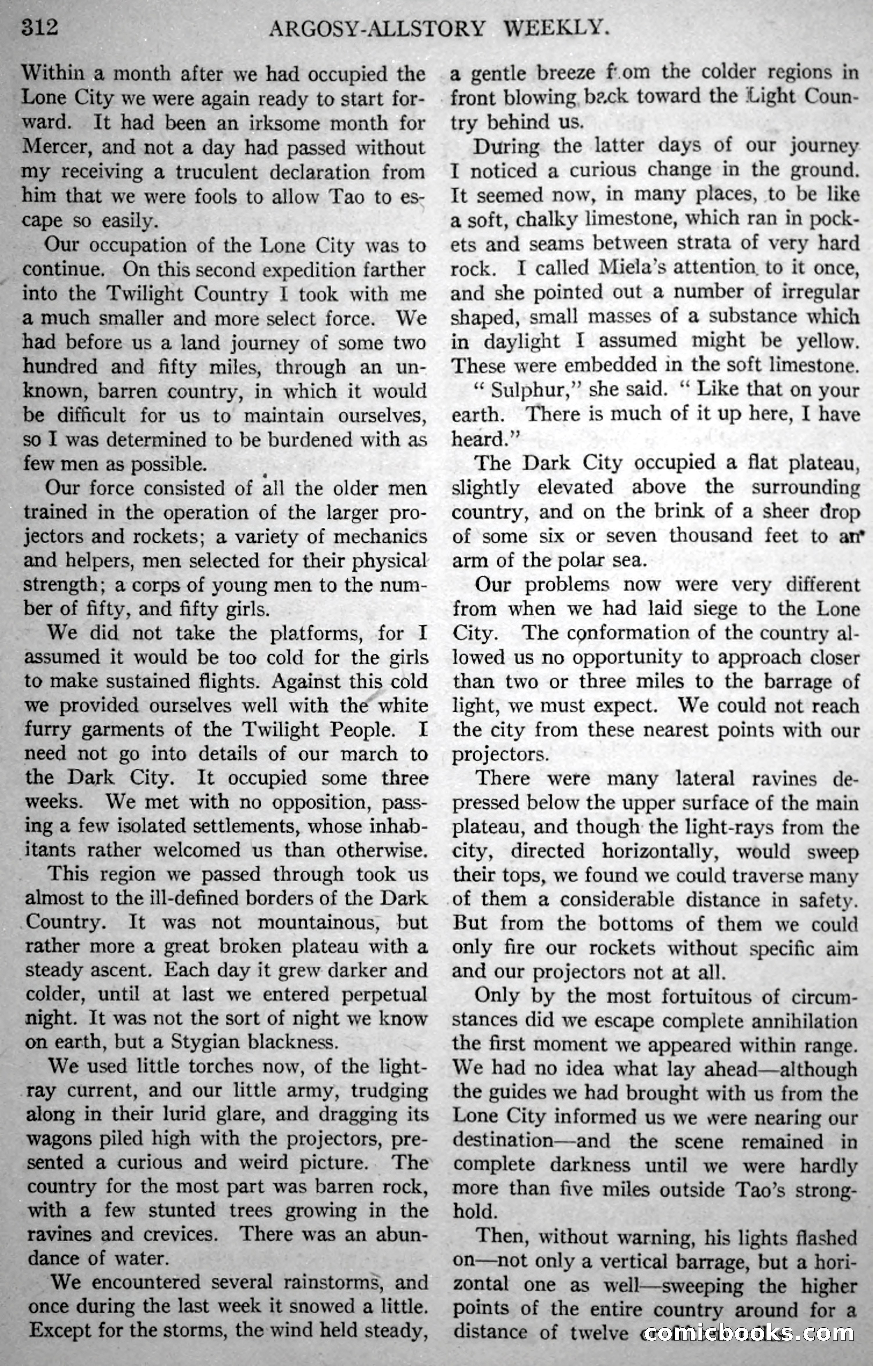 The Fire People — Argosy All-Story Weekly — page 104 of 110