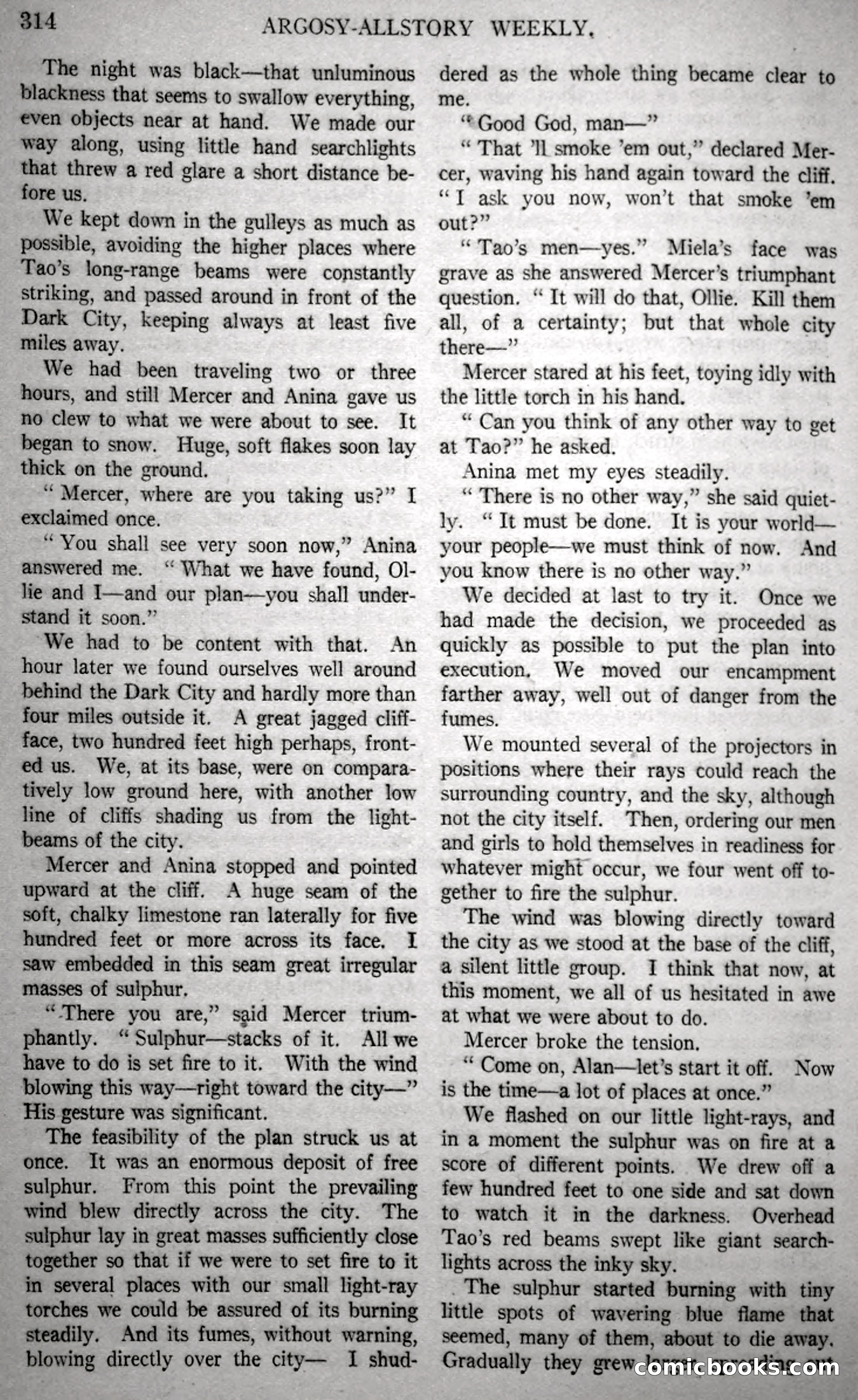 The Fire People — Argosy All-Story Weekly — page 106 of 110