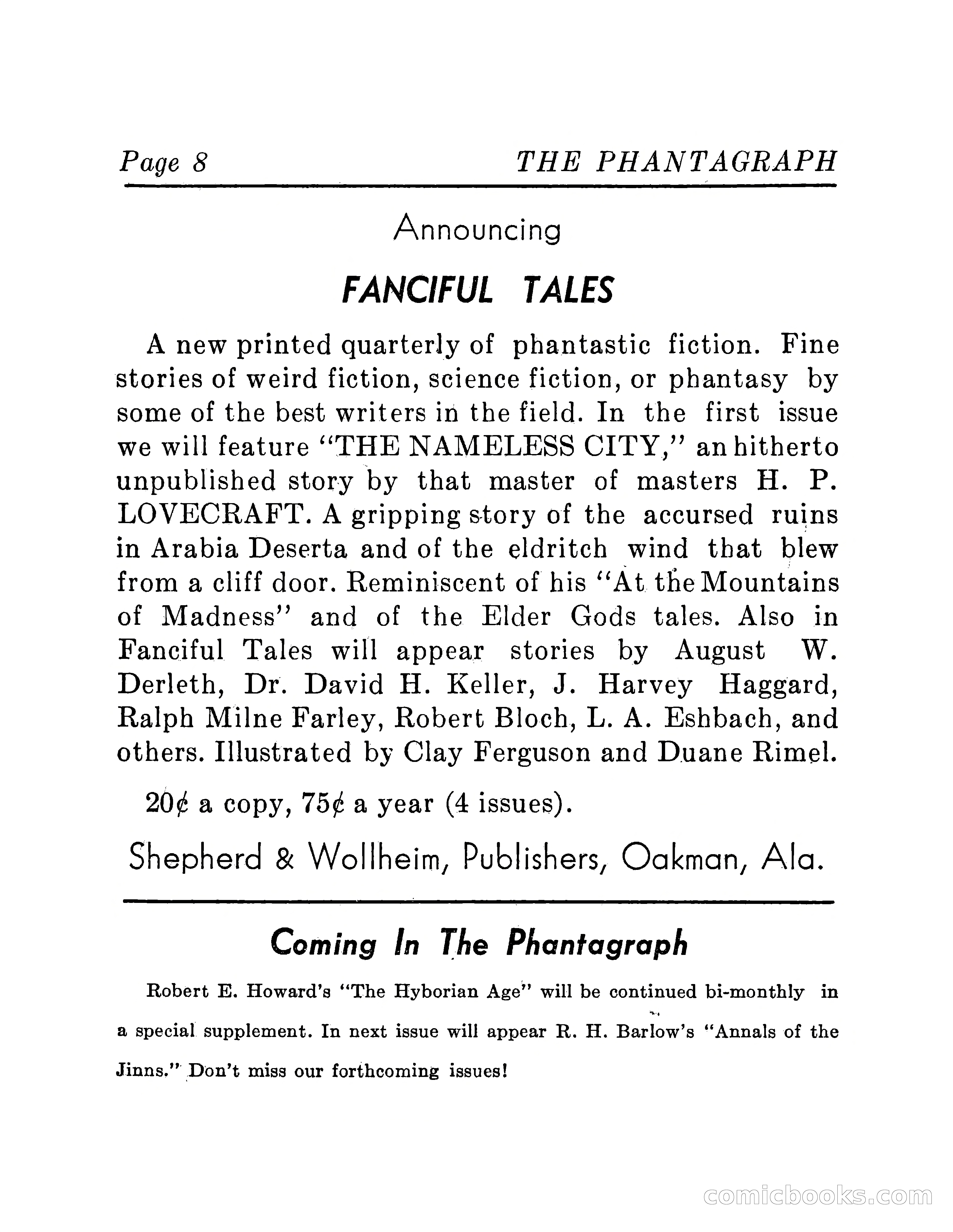 The Phantagraph, Vol. 4, No. 4 — page 10 of 10