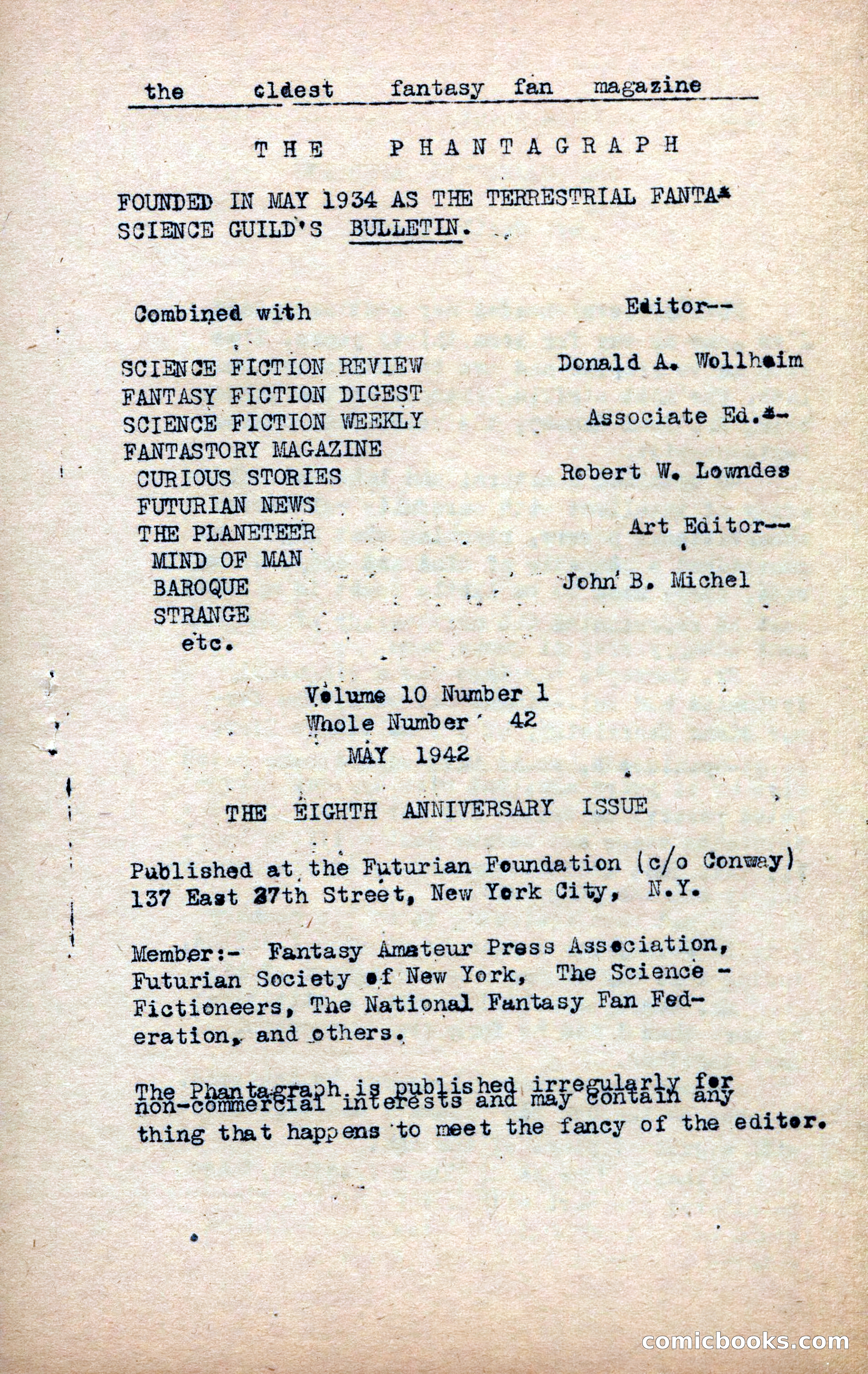 The Phantagraph, Vol. 10, No. 1 — page 3 of 10