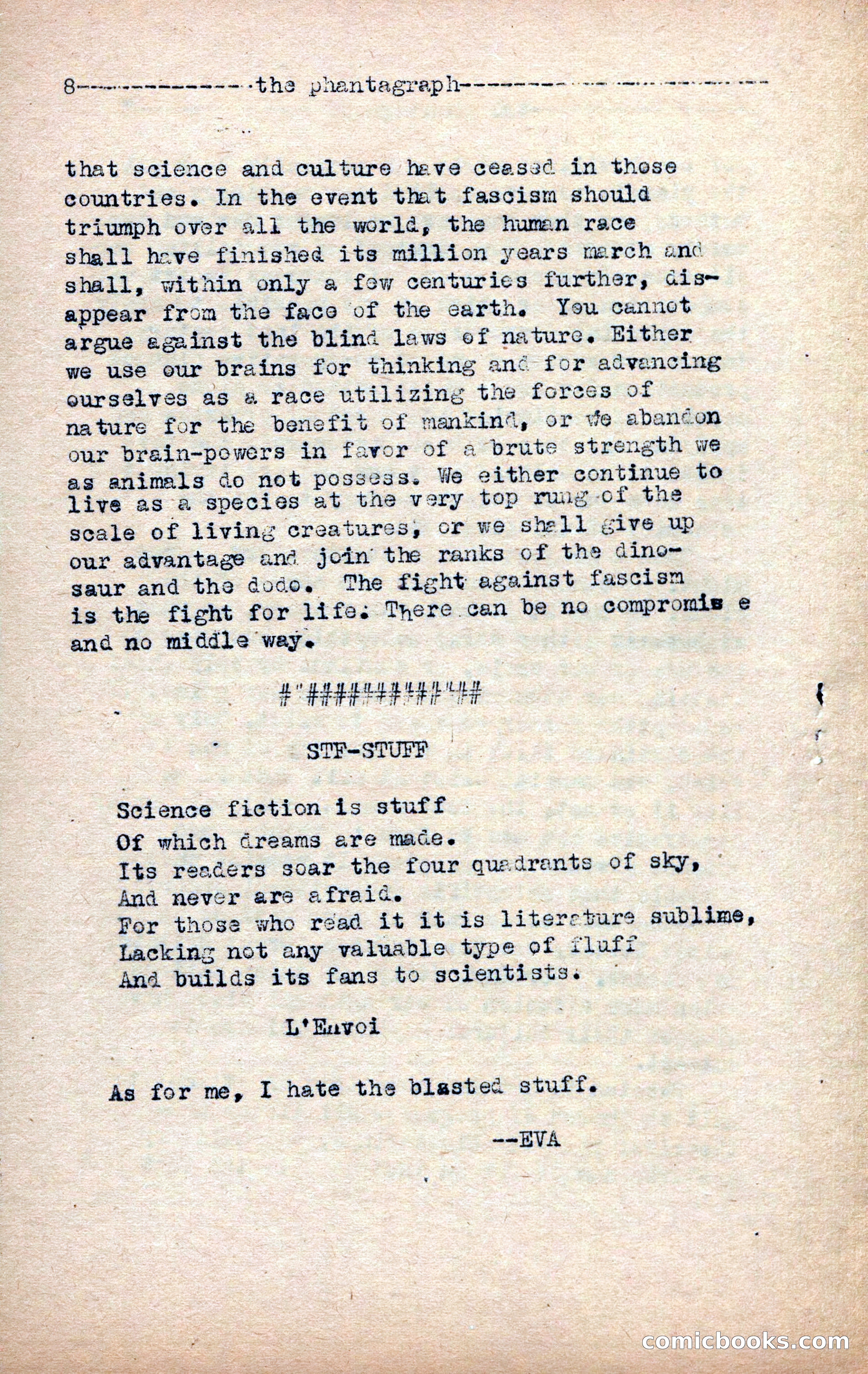 The Phantagraph, Vol. 10, No. 1 — page 10 of 10