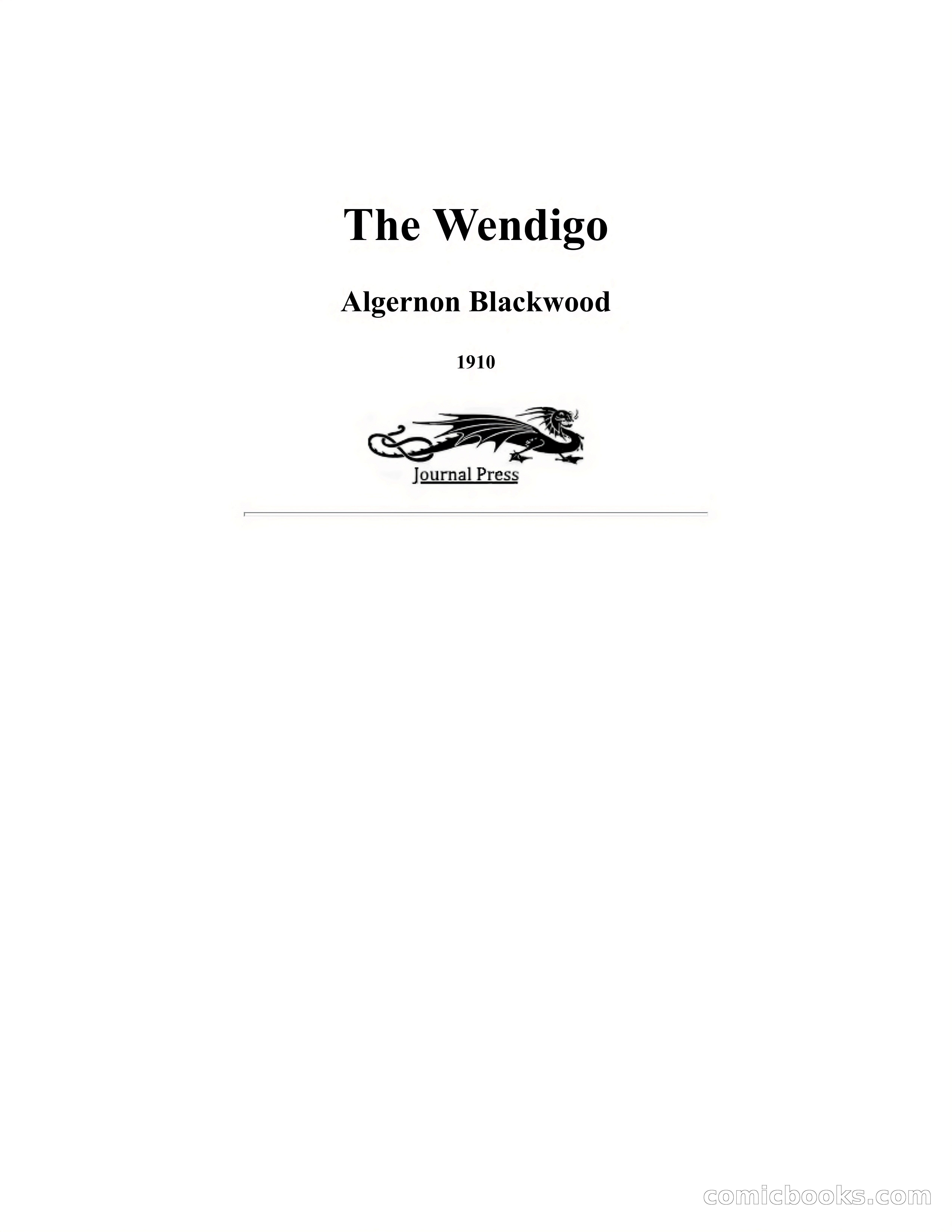 The Wendigo — page 3 of 57