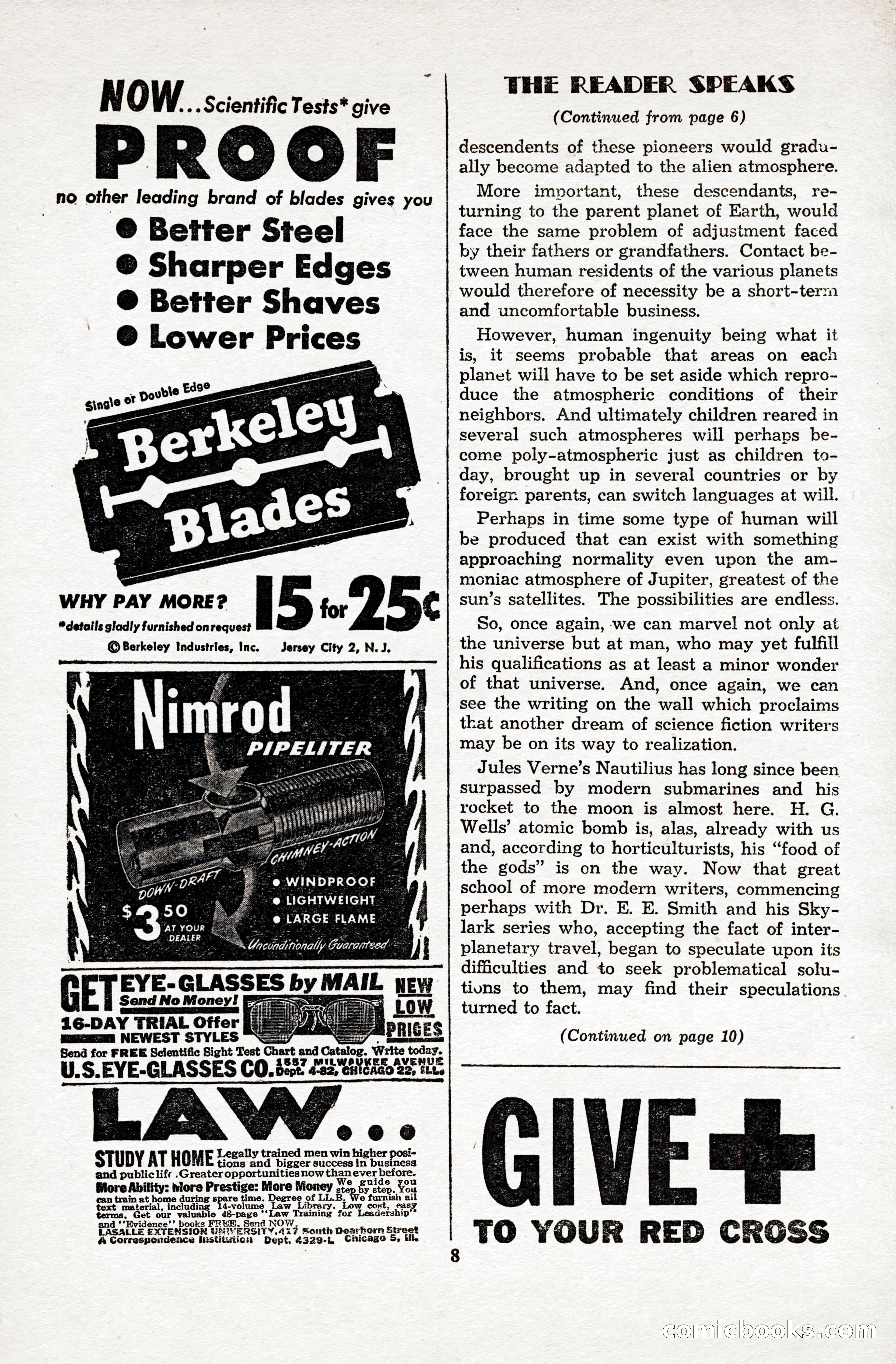 Thrilling Wonder Stories, April 1948 — page 9 of 149