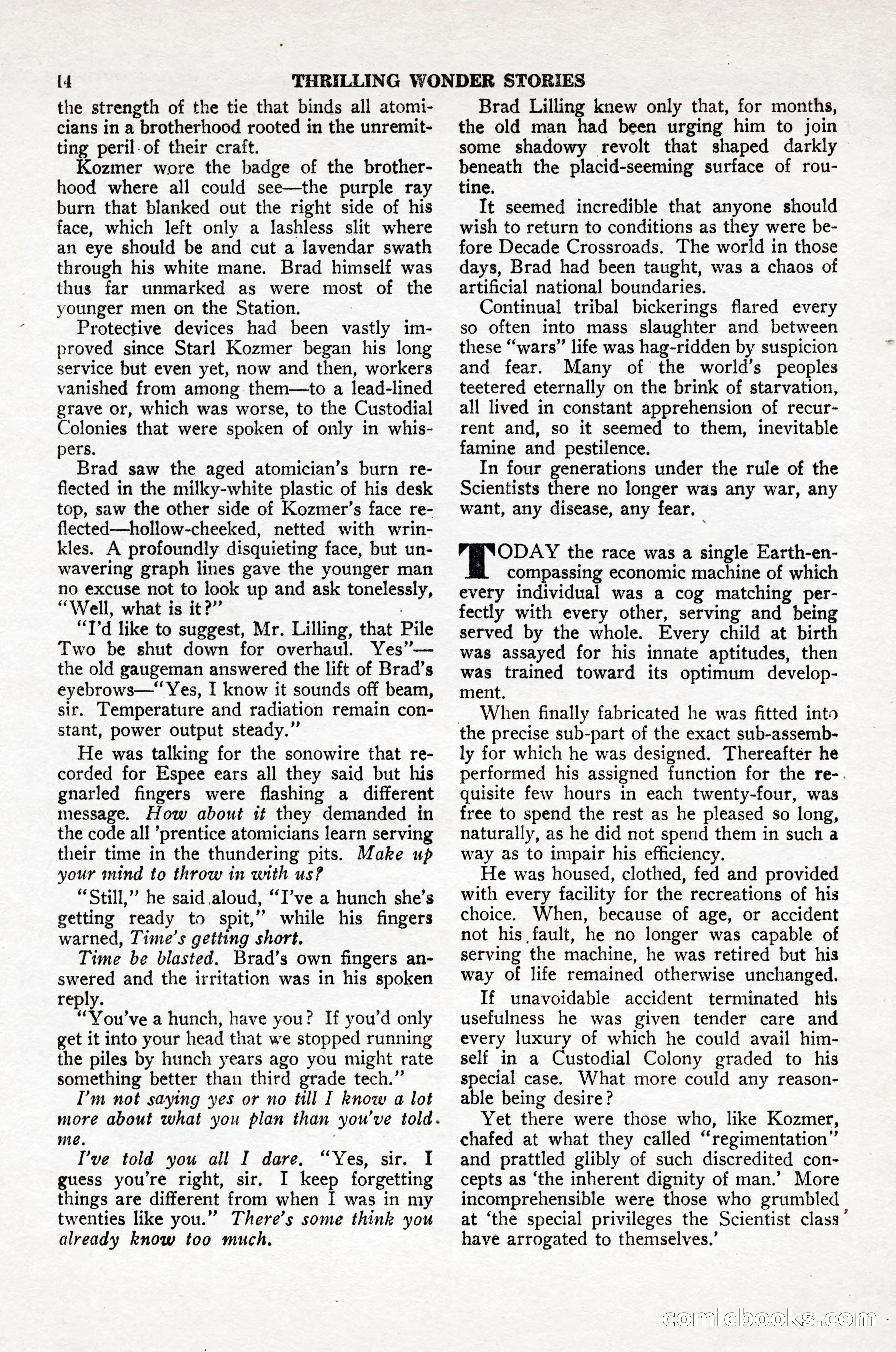 Thrilling Wonder Stories, April 1948 — page 15 of 149