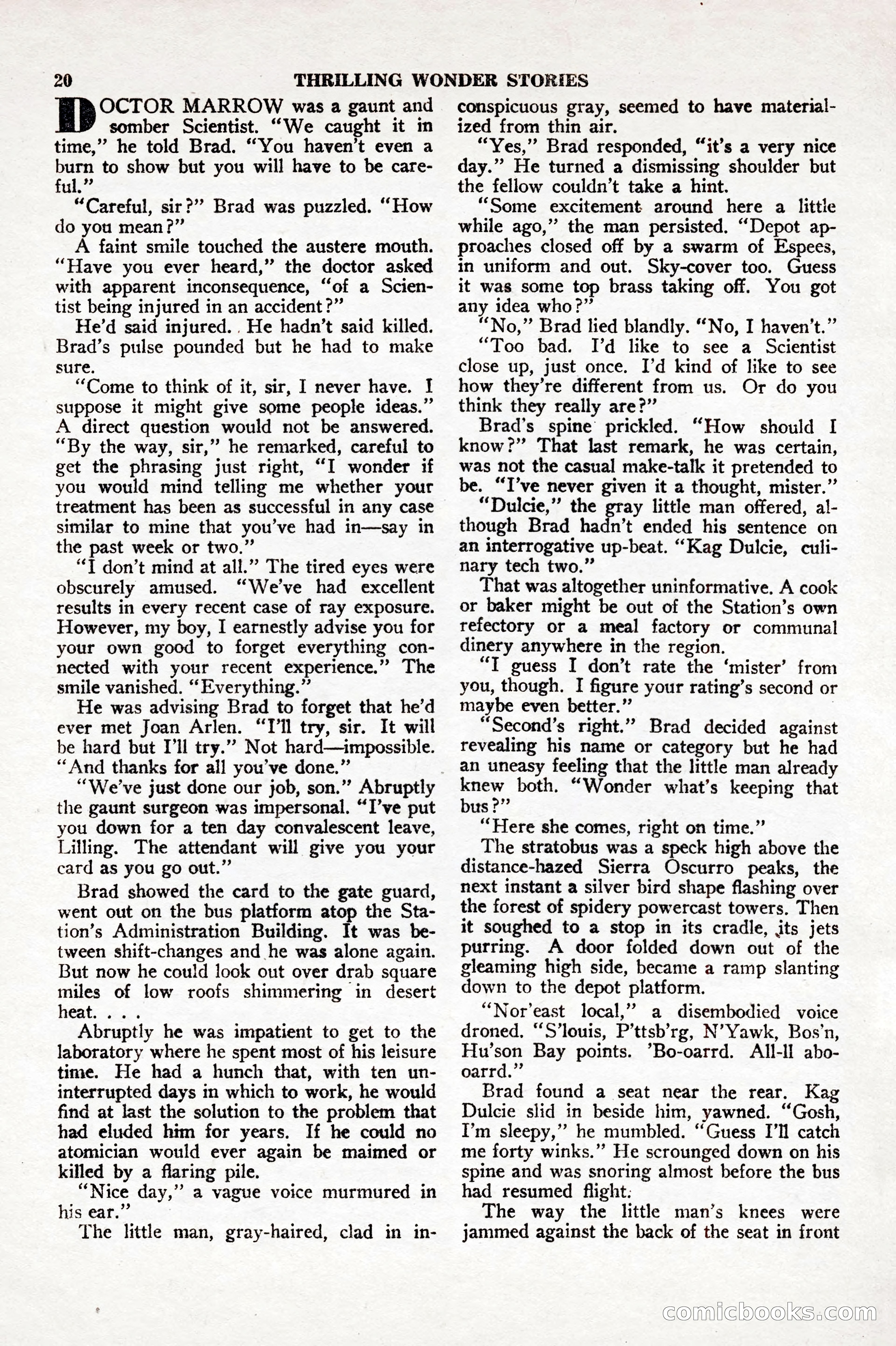 Thrilling Wonder Stories, April 1948 — page 21 of 149