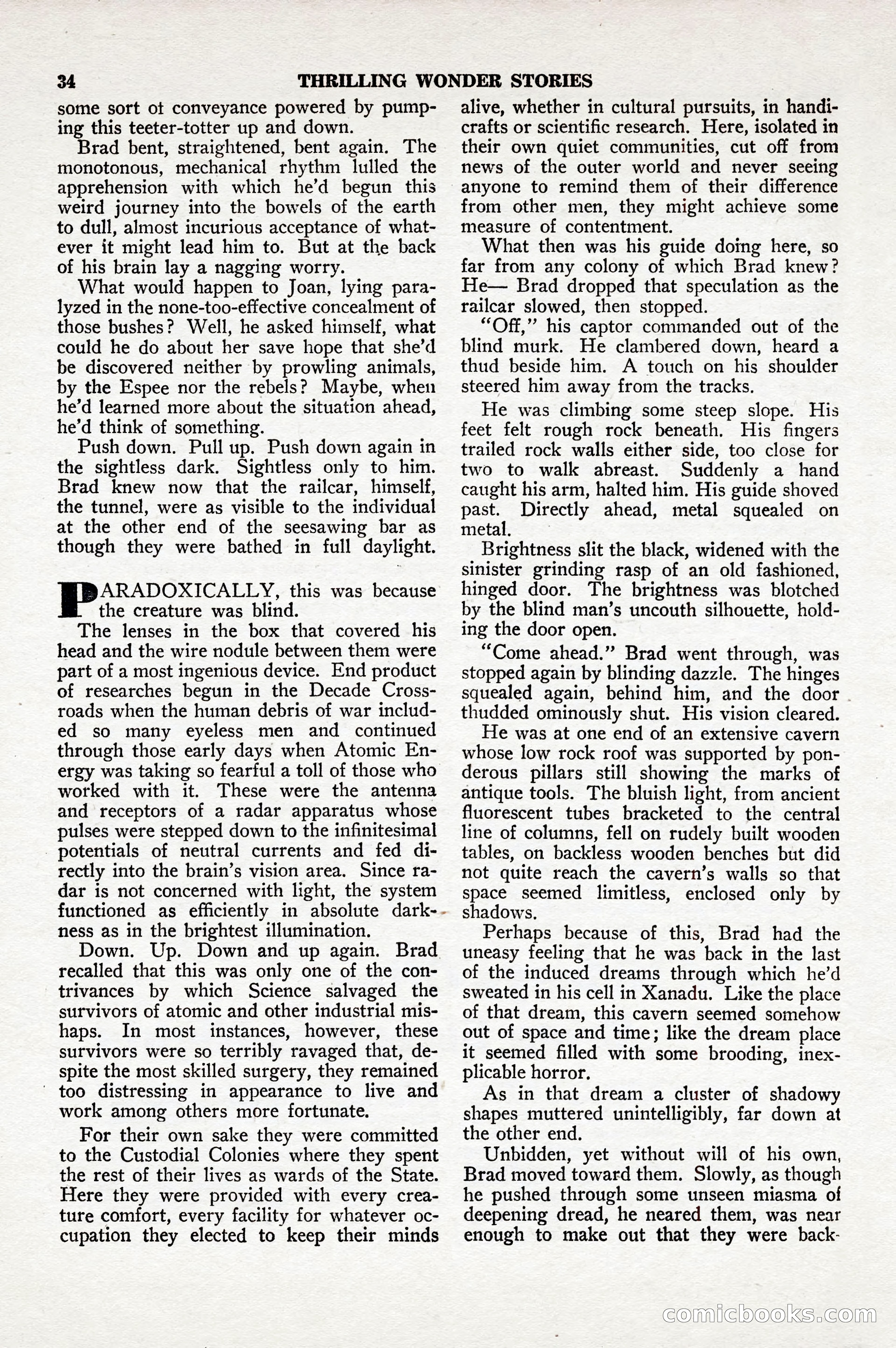 Thrilling Wonder Stories, April 1948 — page 35 of 149