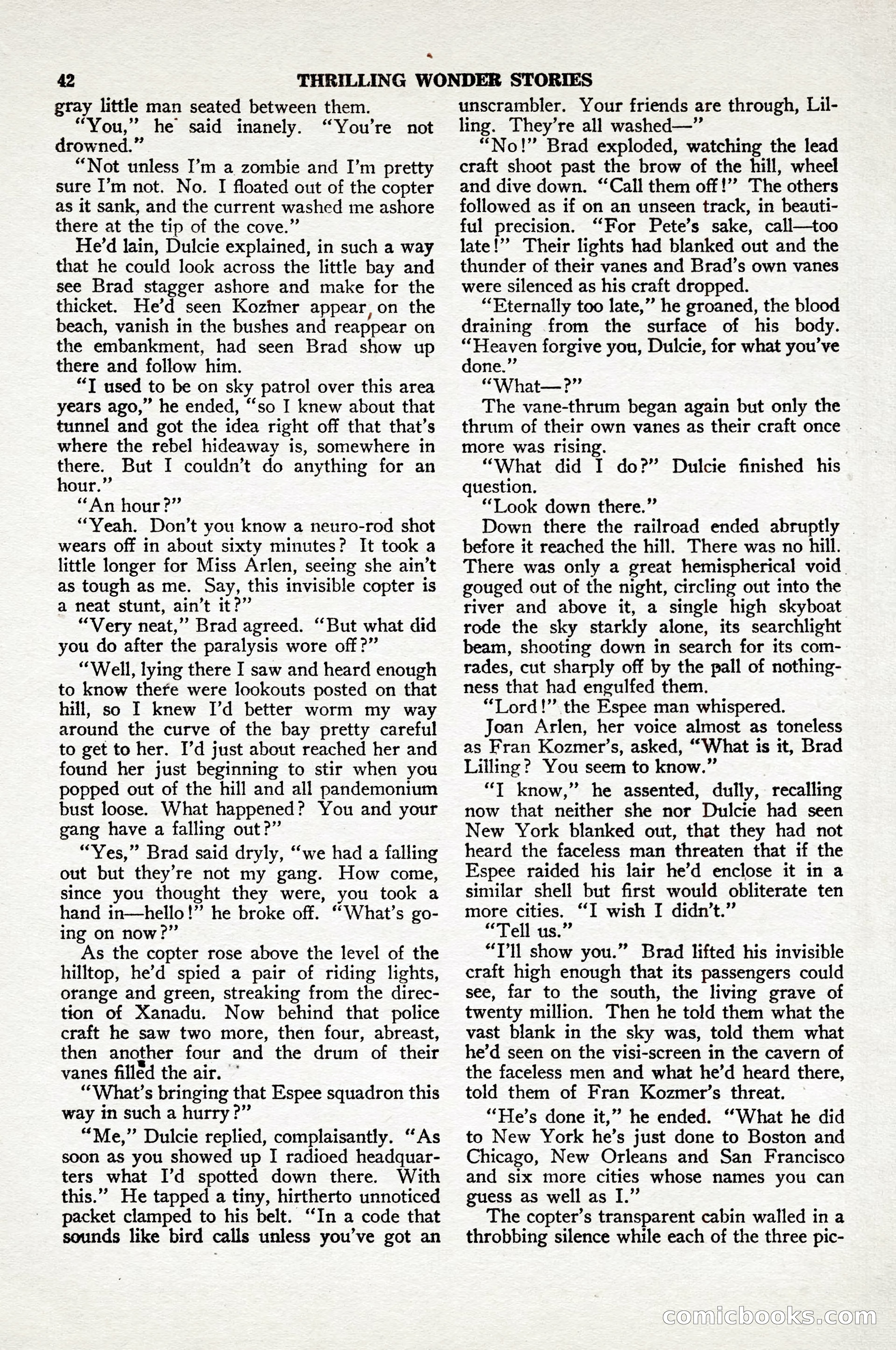 Thrilling Wonder Stories, April 1948 — page 43 of 149