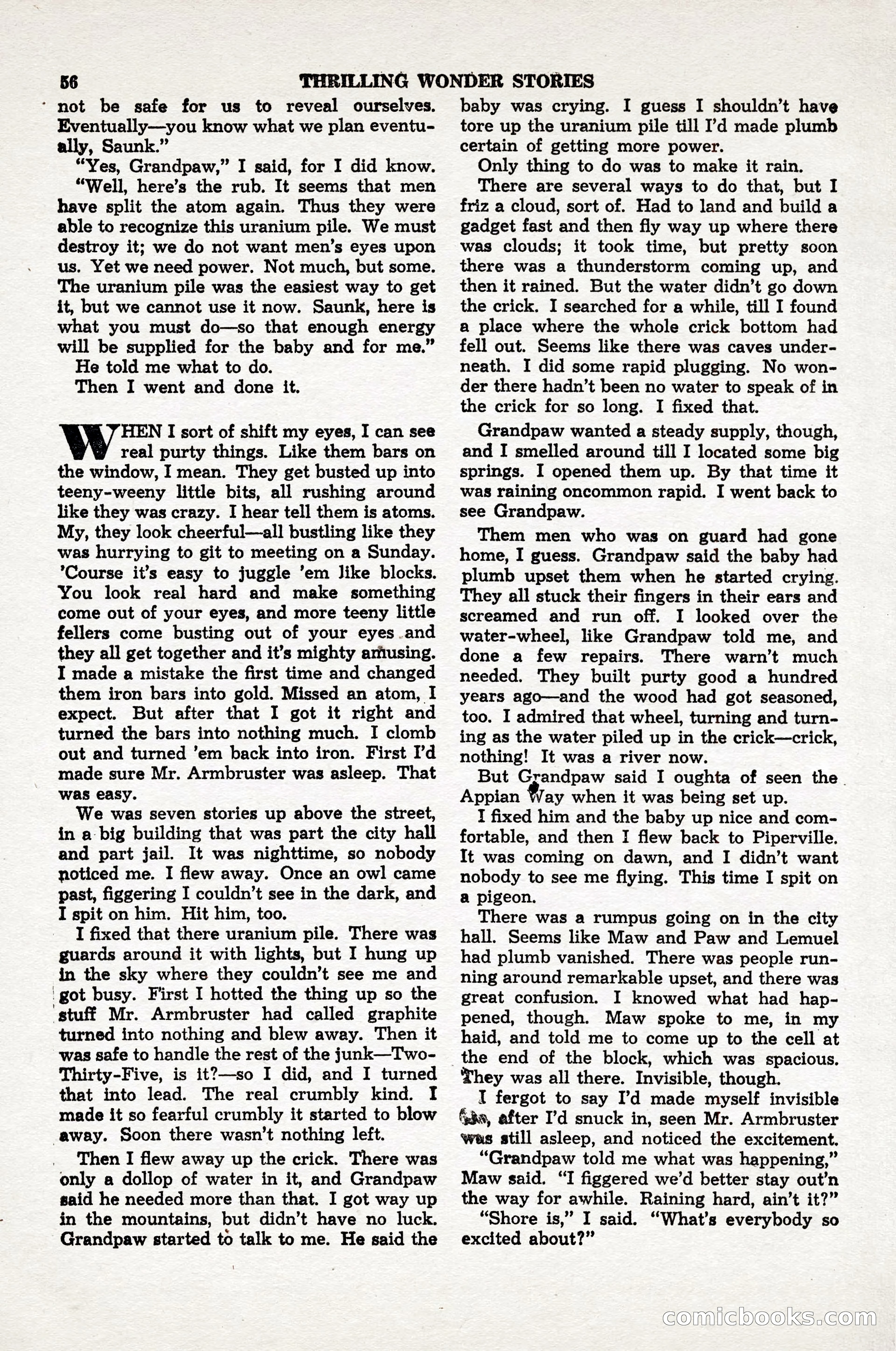 Thrilling Wonder Stories, April 1948 — page 57 of 149