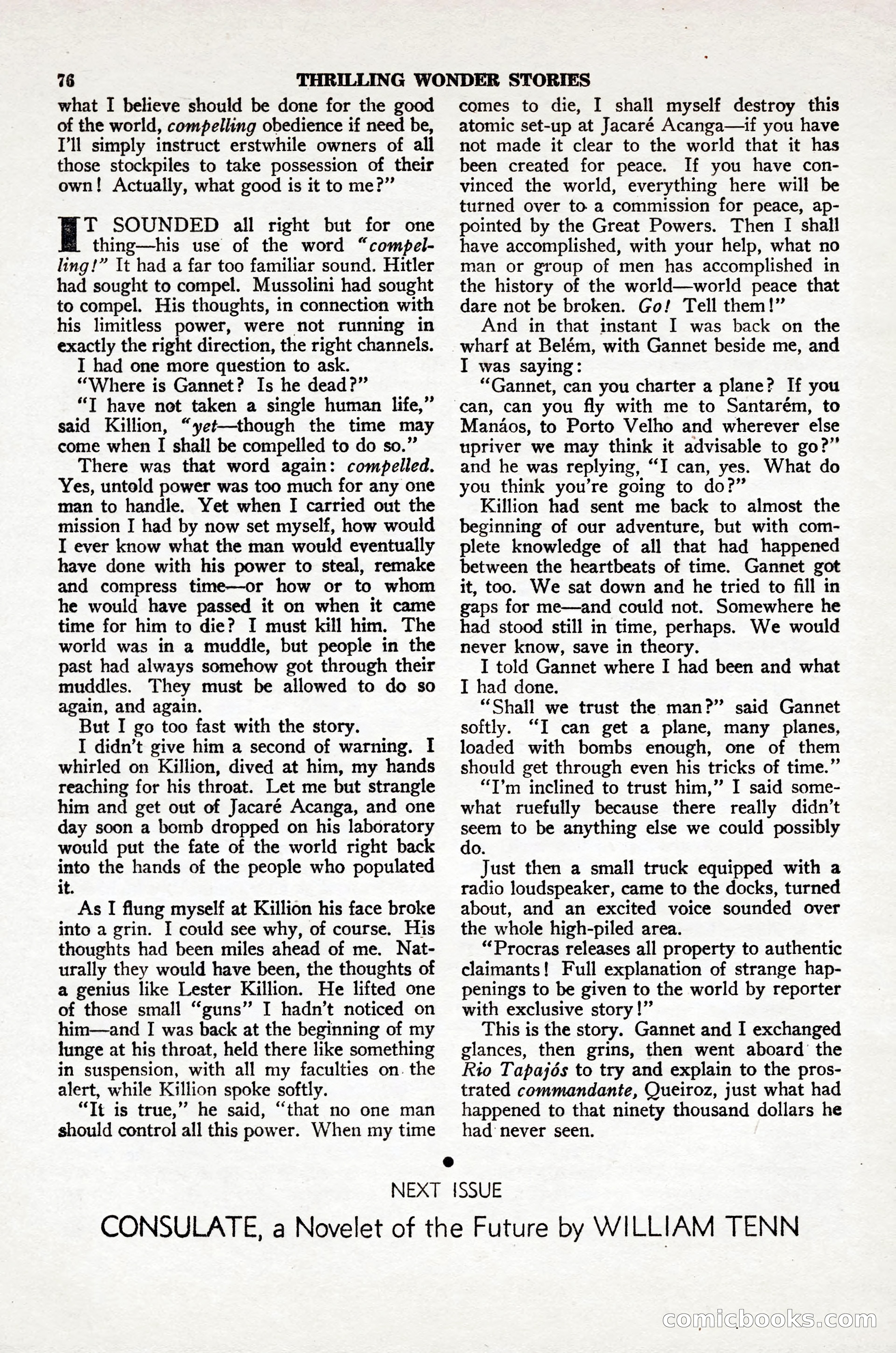 Thrilling Wonder Stories, April 1948 — page 77 of 149