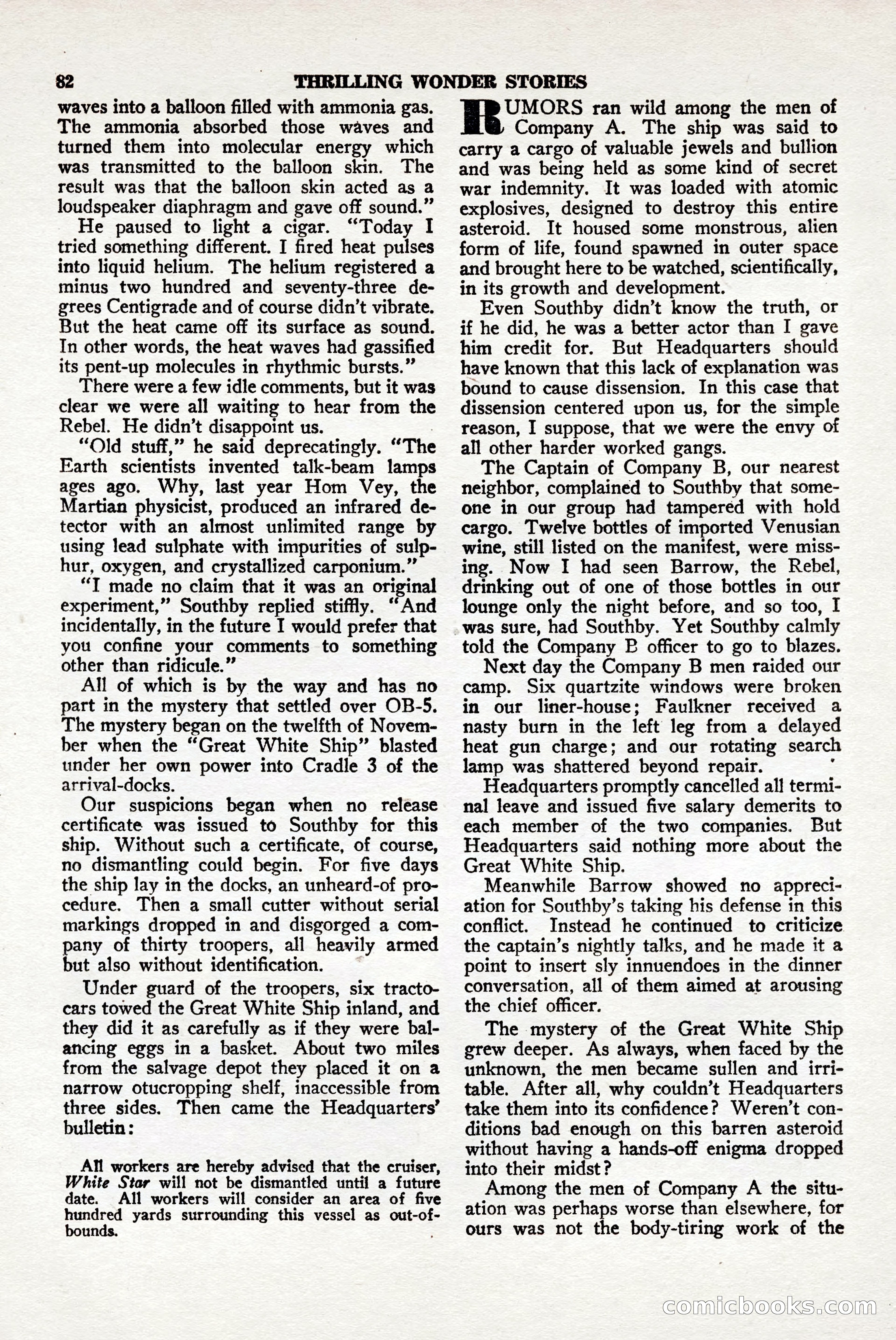 Thrilling Wonder Stories, April 1948 — page 83 of 149
