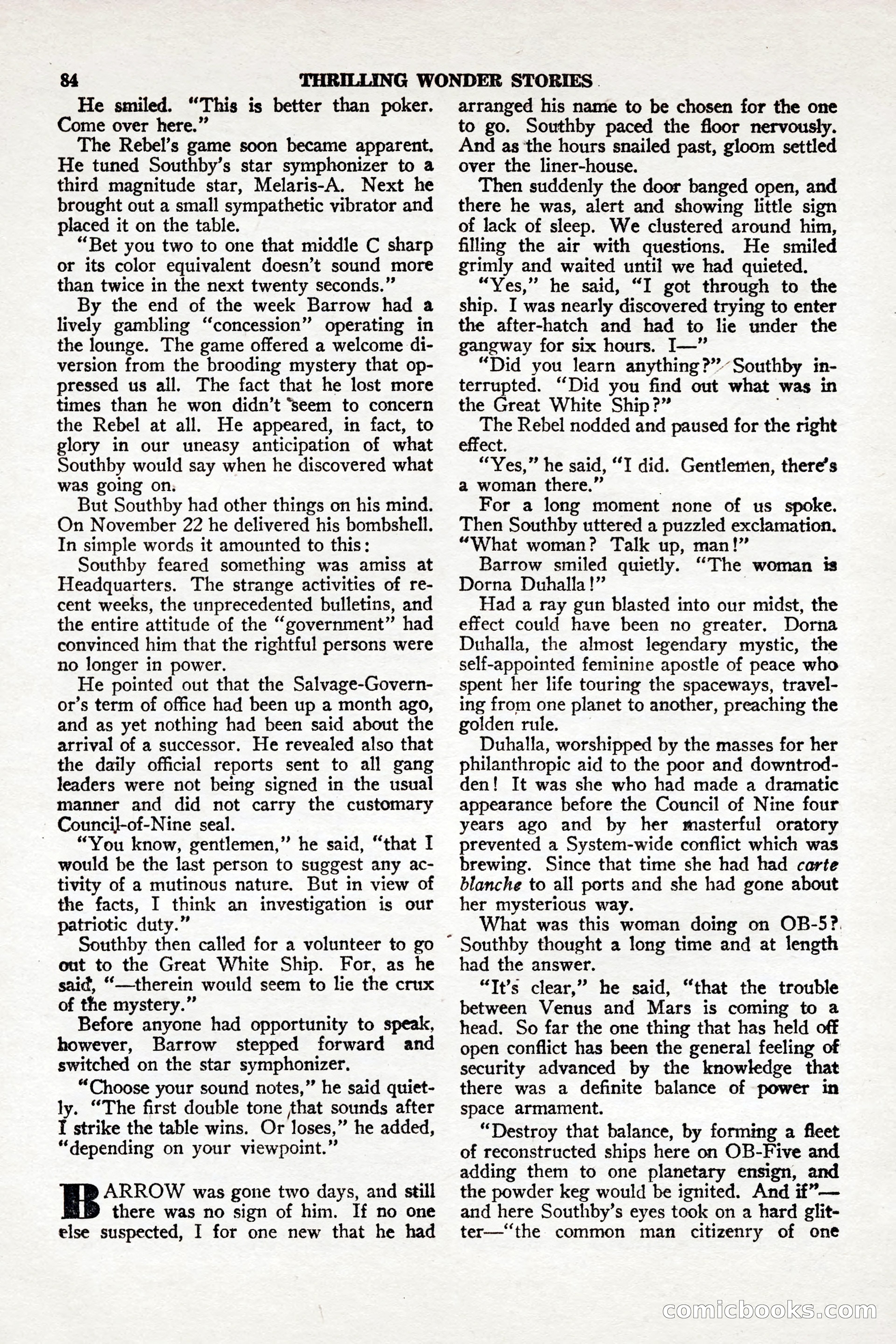 Thrilling Wonder Stories, April 1948 — page 85 of 149