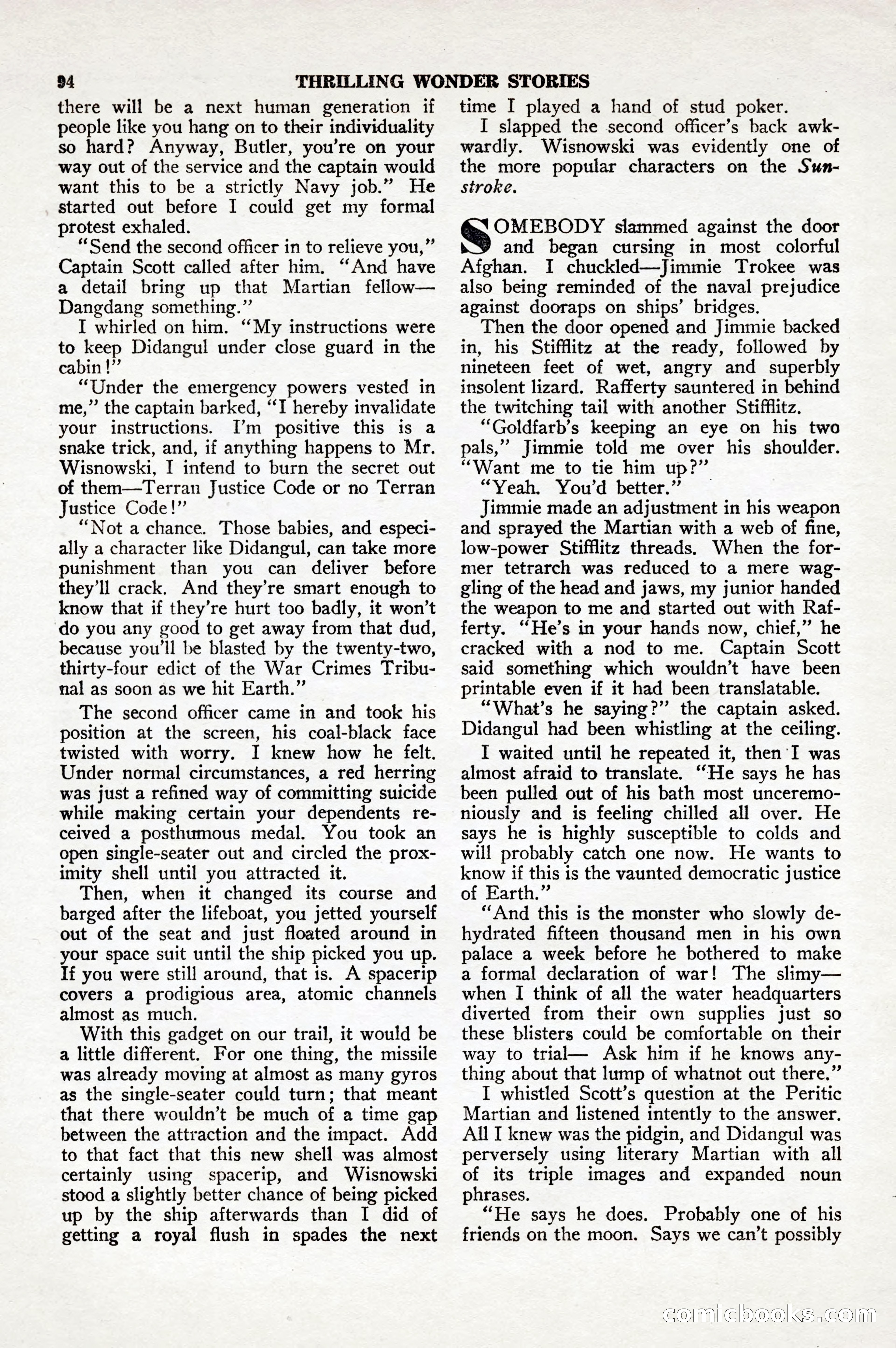 Thrilling Wonder Stories, April 1948 — page 95 of 149