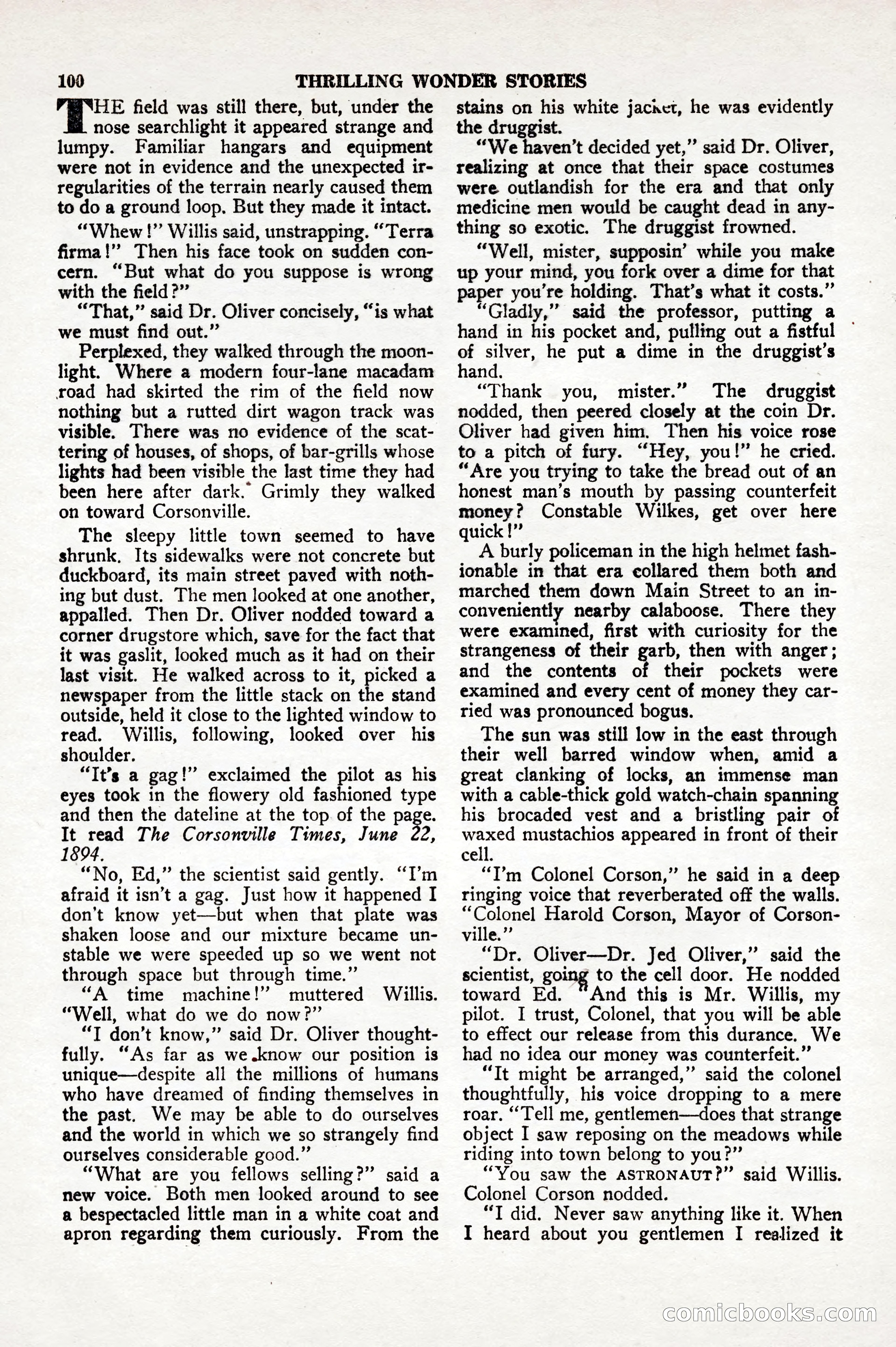 Thrilling Wonder Stories, April 1948 — page 101 of 149