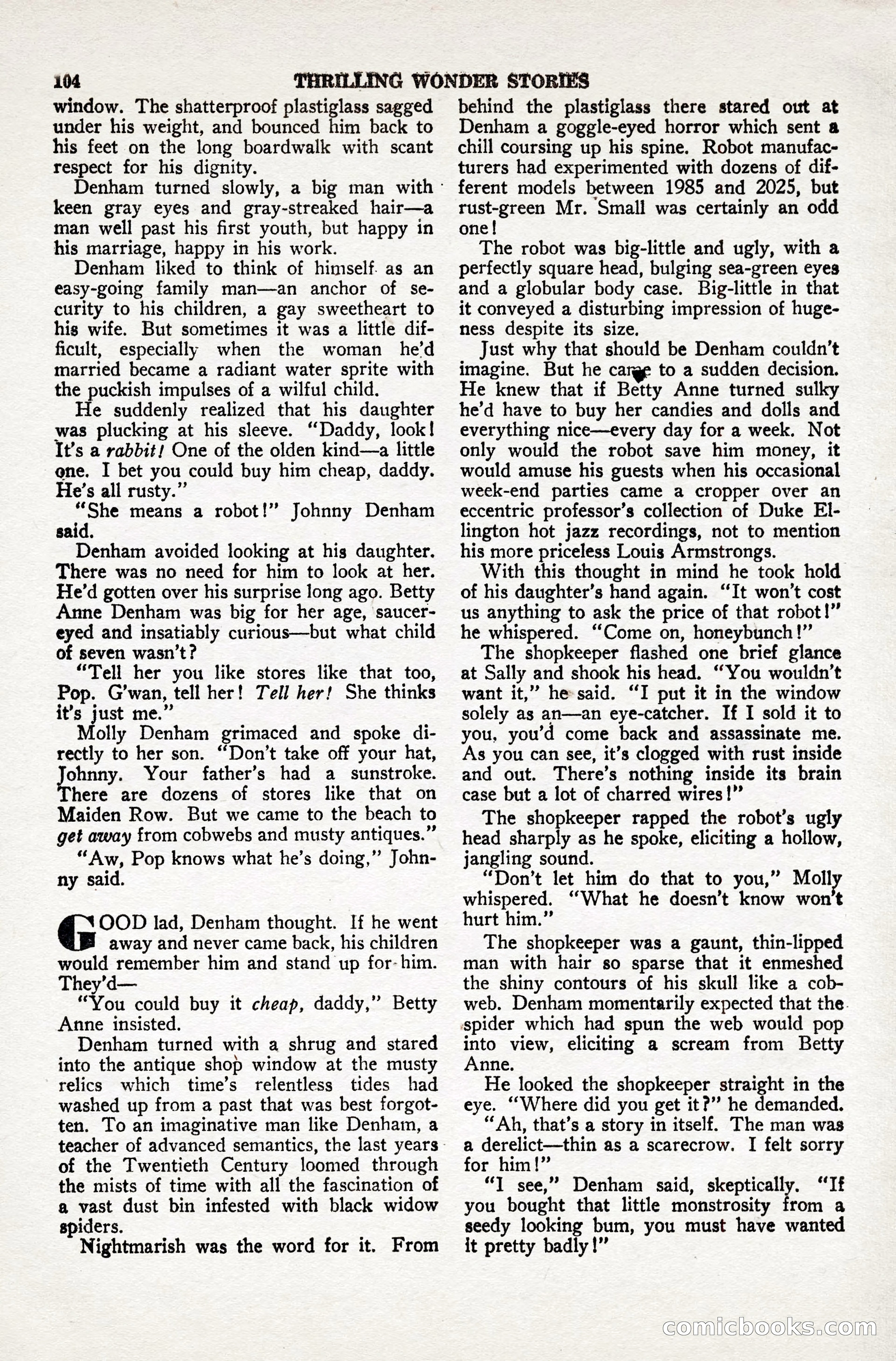 Thrilling Wonder Stories, April 1948 — page 105 of 149