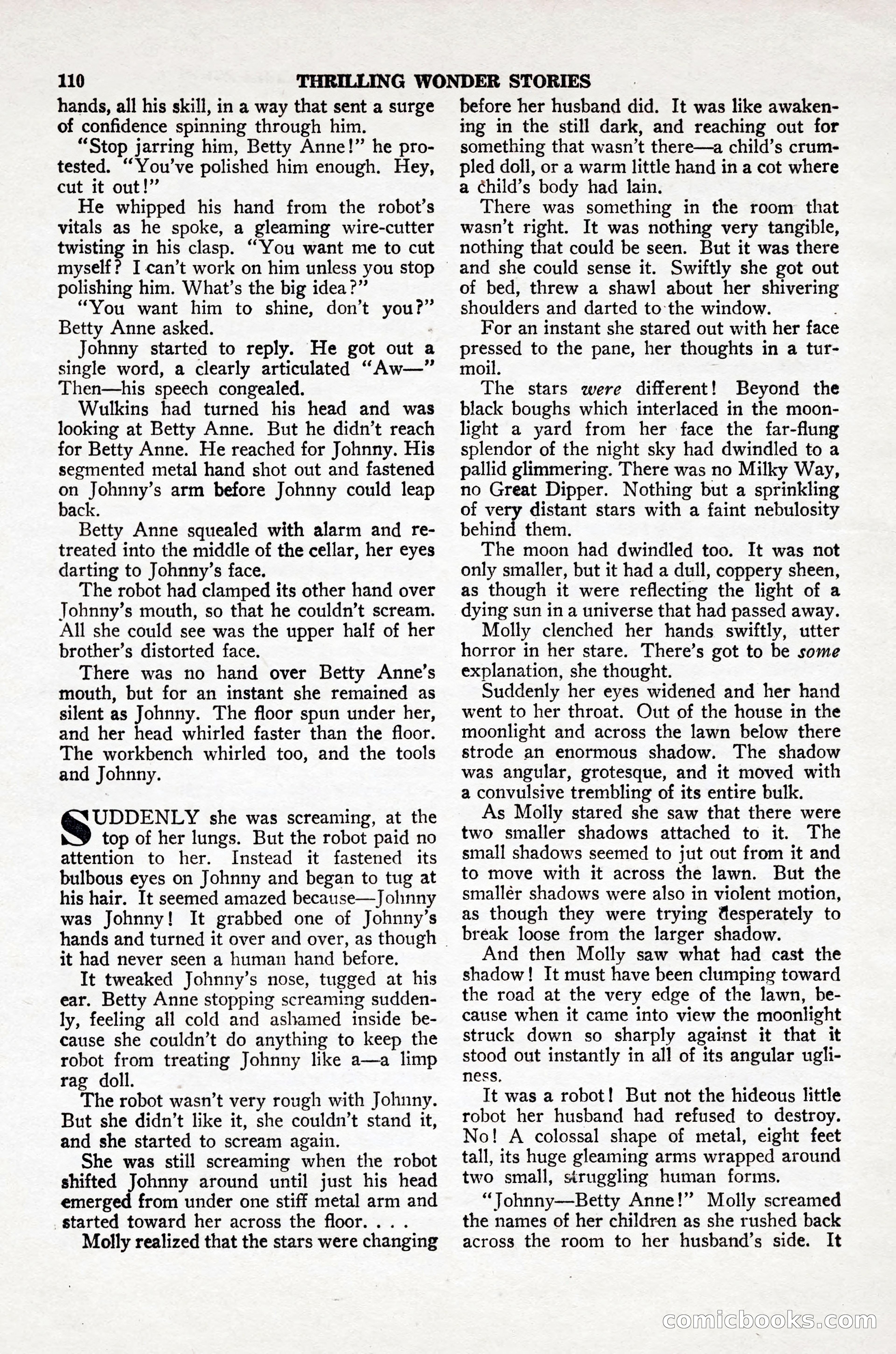 Thrilling Wonder Stories, April 1948 — page 111 of 149