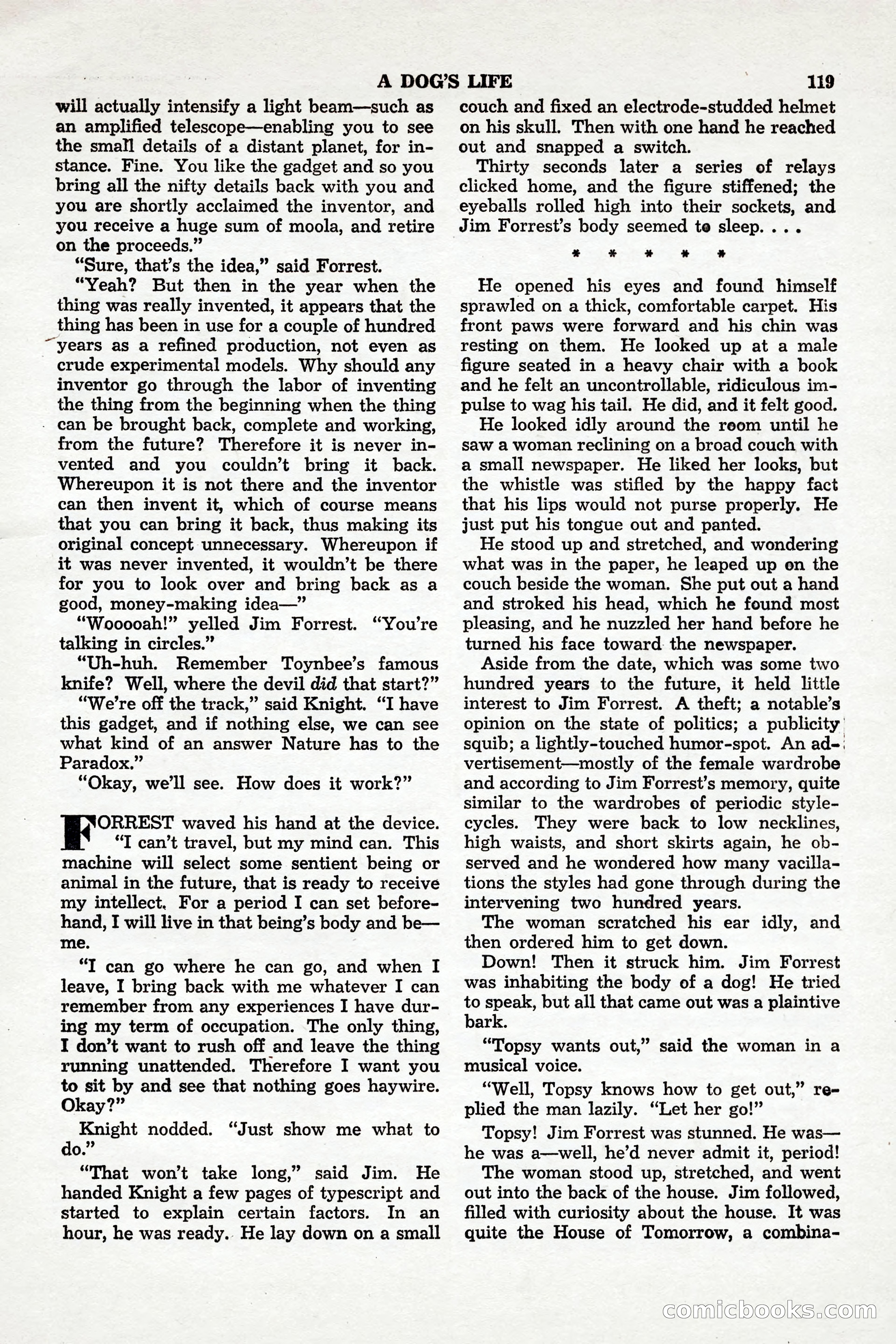 Thrilling Wonder Stories, April 1948 — page 120 of 149